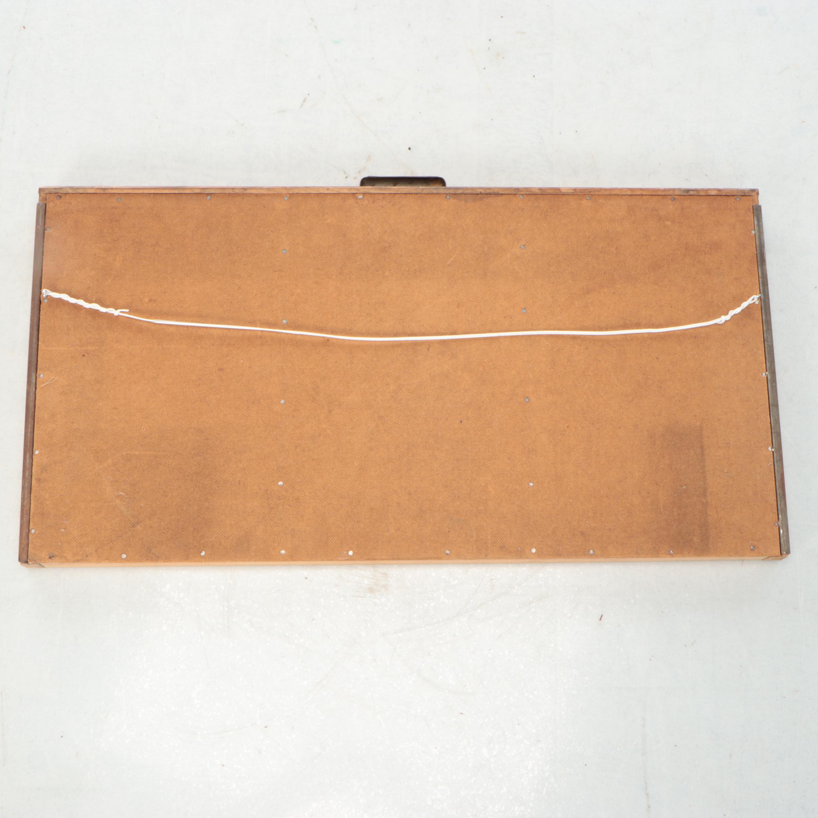 Art Deco Style Wooden Typeset Drawer Converted to Wall Hanging Display Shelf