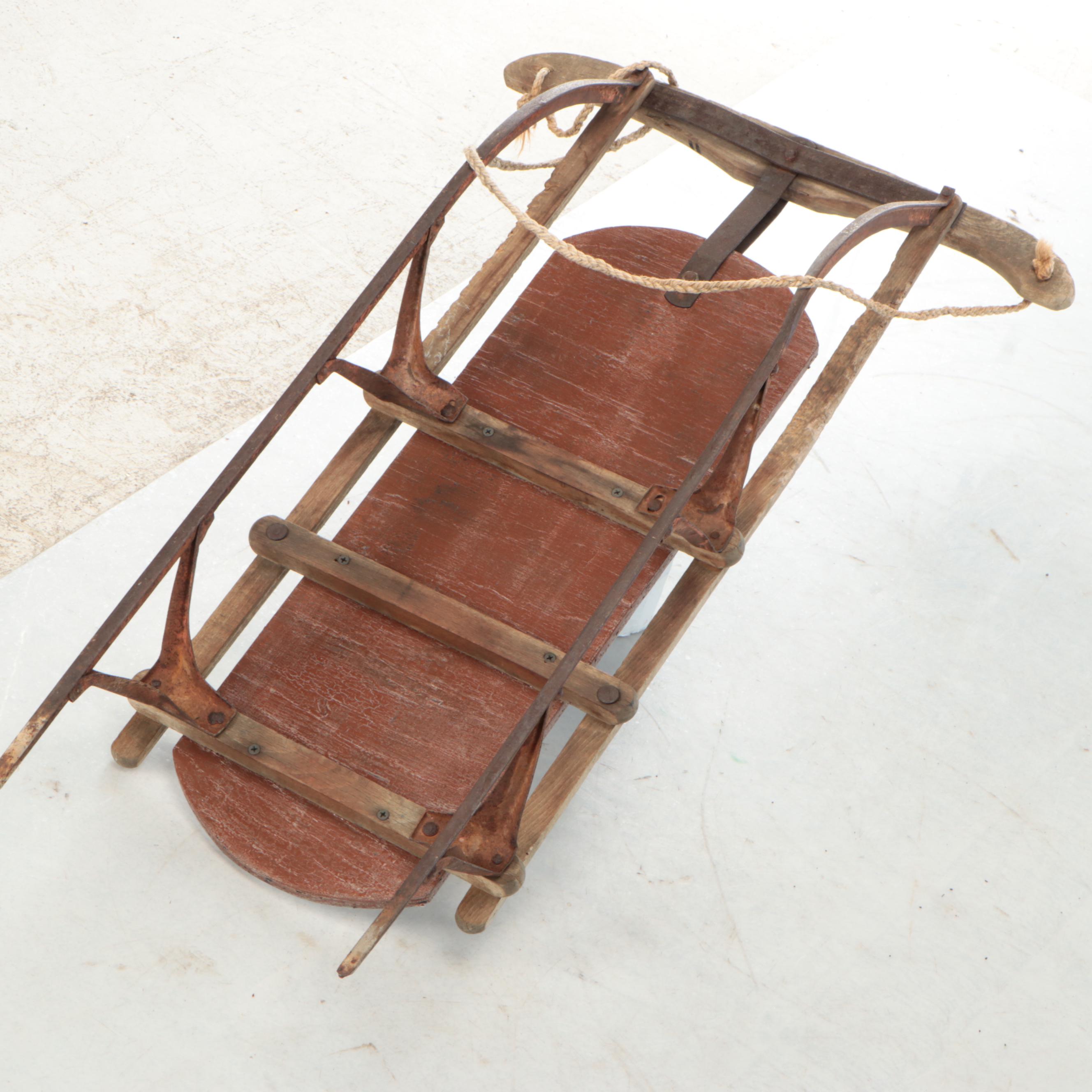 Primitive Style Christmas Sled, Table, Miniature Tree, Pillows and More