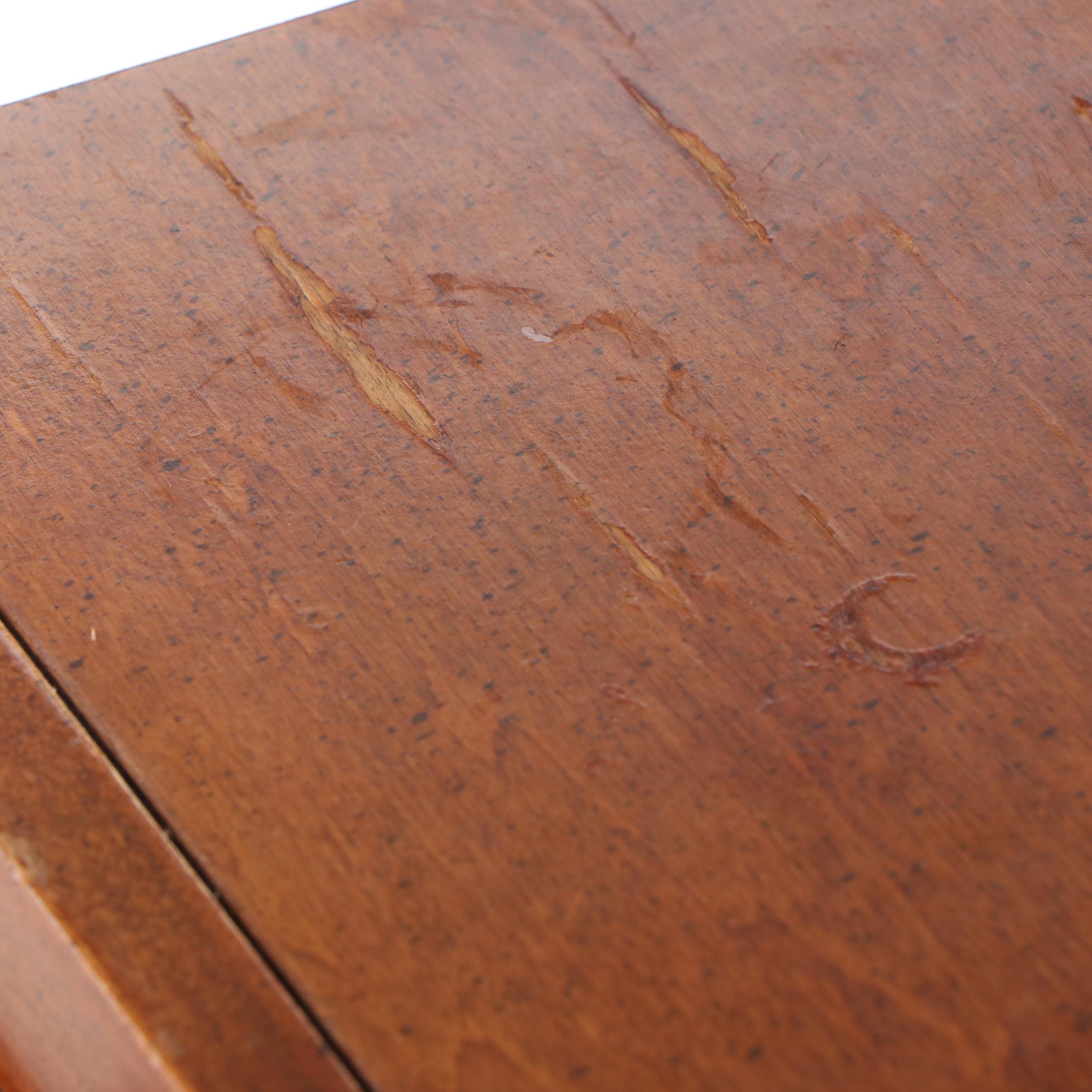 Bassett Mahogany Queen Size Bed Frame and Nightstand, Late 20th Century