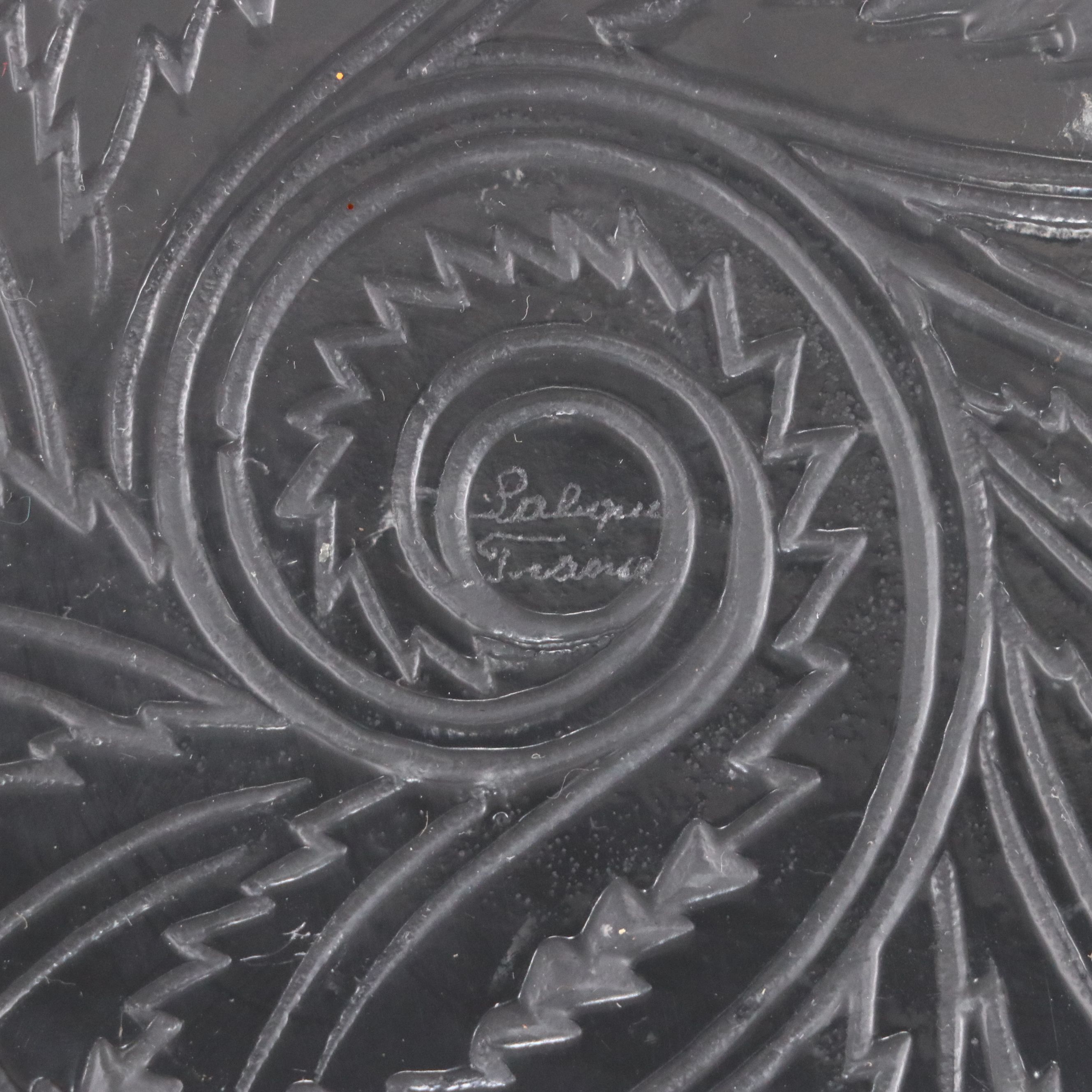 Lalique "Pinsons" Frosted and Clear Crystal Bowl, Mid to Late 20th Century