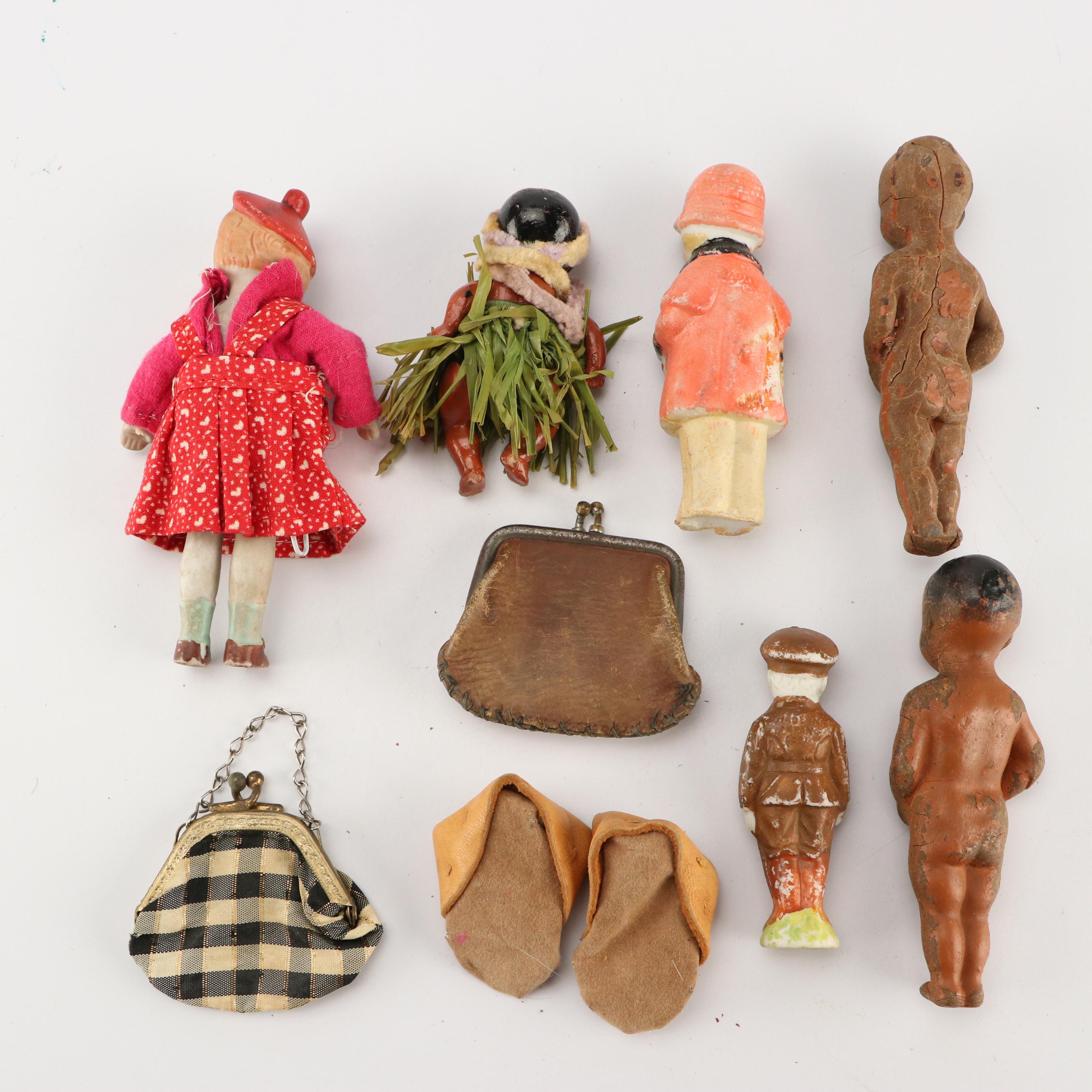 Vintage Lace Baby Bonnet, Porcelain Dolls, and More Children's Collectibles