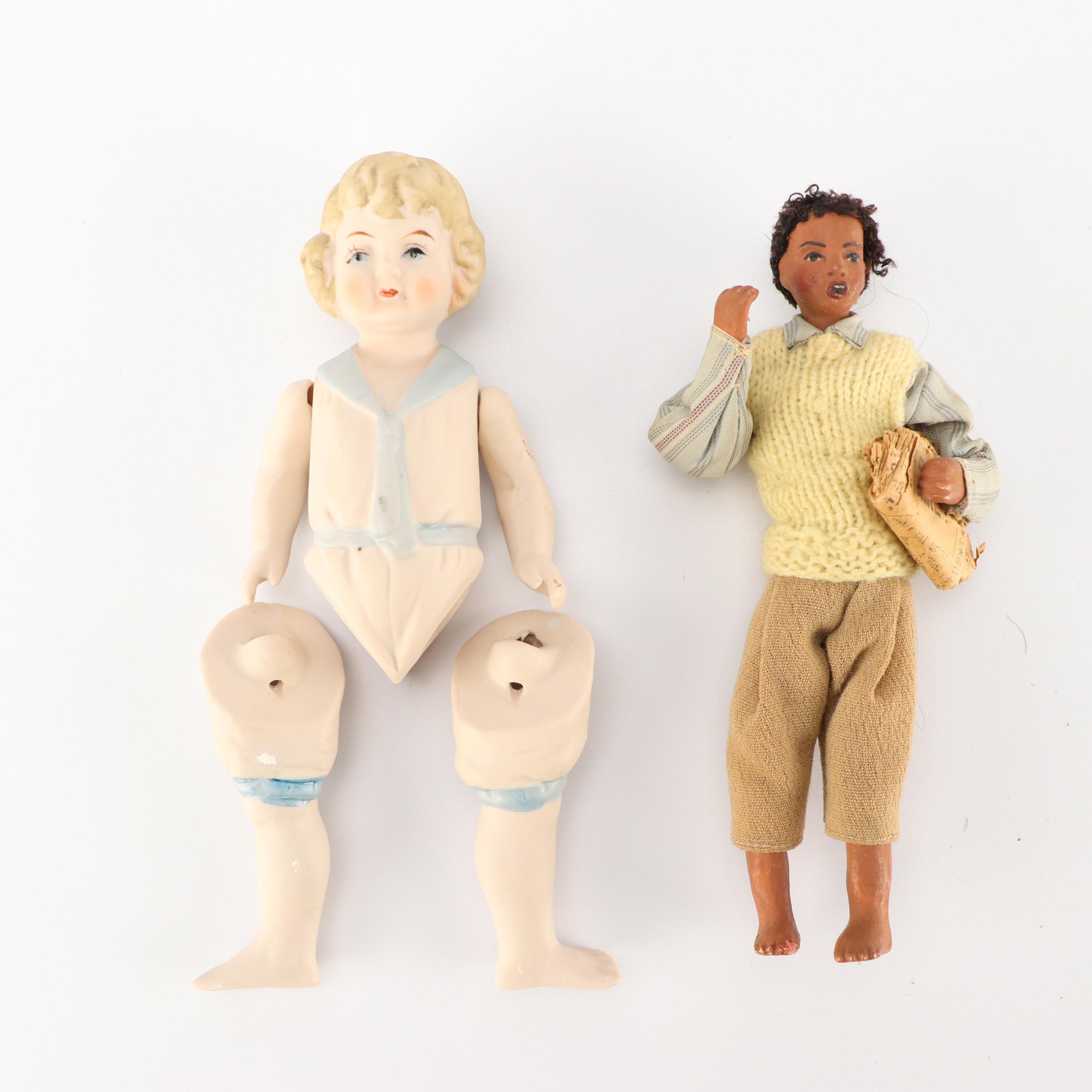 Vintage Lace Baby Bonnet, Porcelain Dolls, and More Children's Collectibles