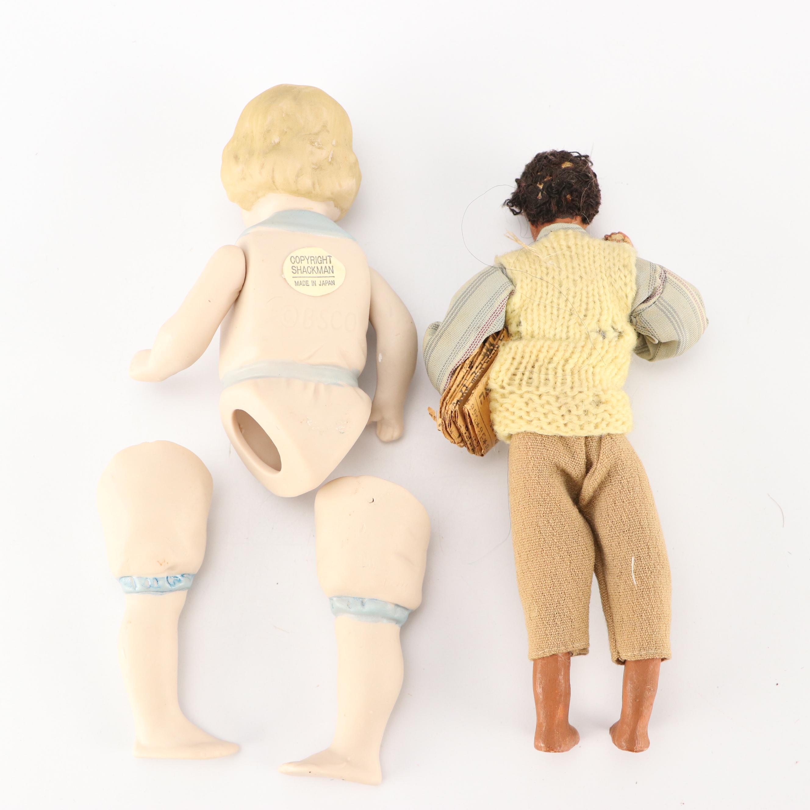 Vintage Lace Baby Bonnet, Porcelain Dolls, and More Children's Collectibles