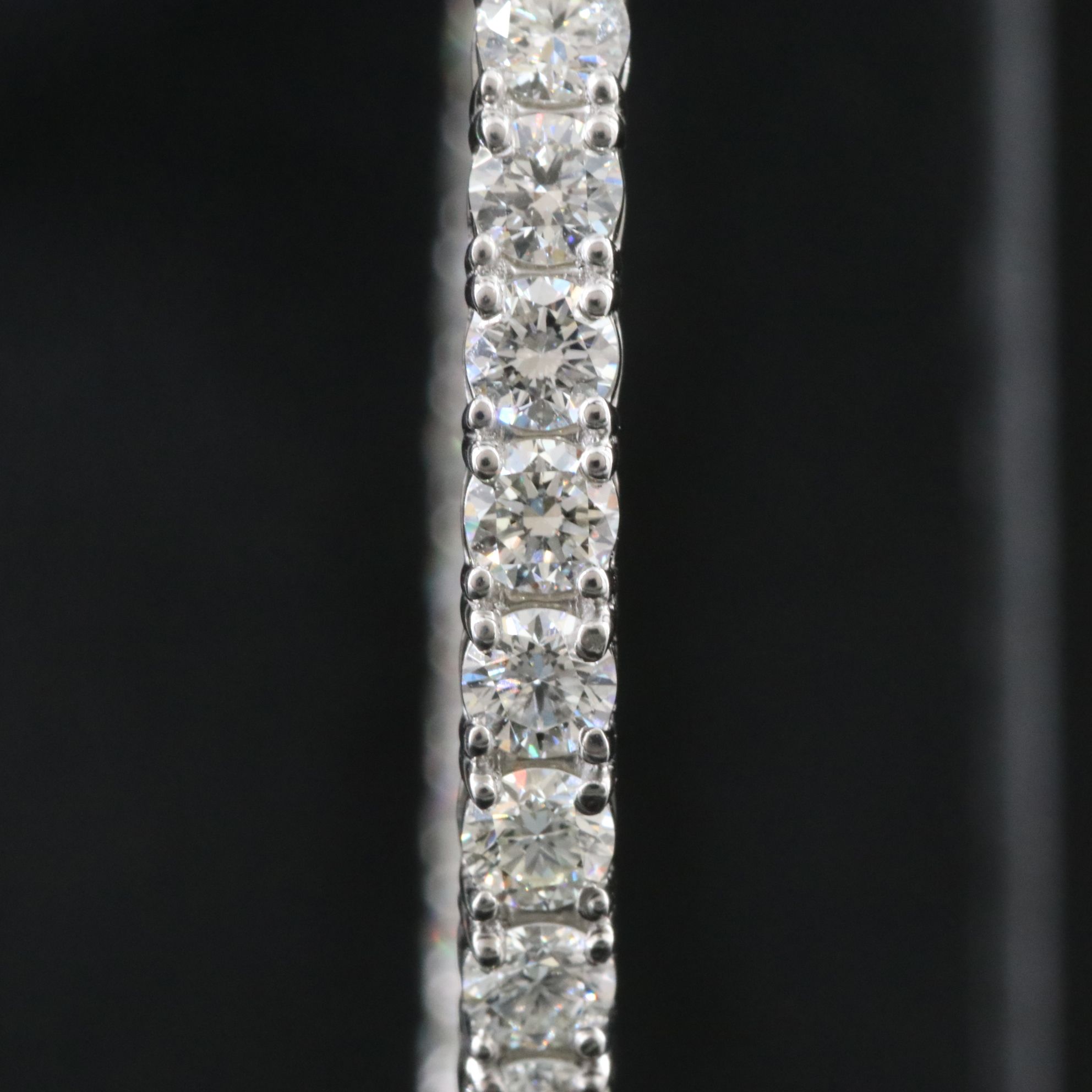 Platinum 5.88 CTW Diamond Inside Out Hoop Earrings