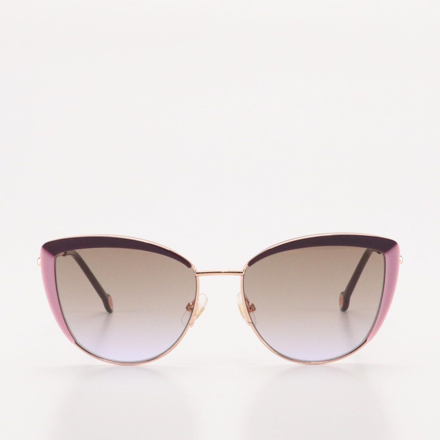 Carolina Herrera HER0112/S Violet and Metal Cat Eye Framed Sungalsses with Case