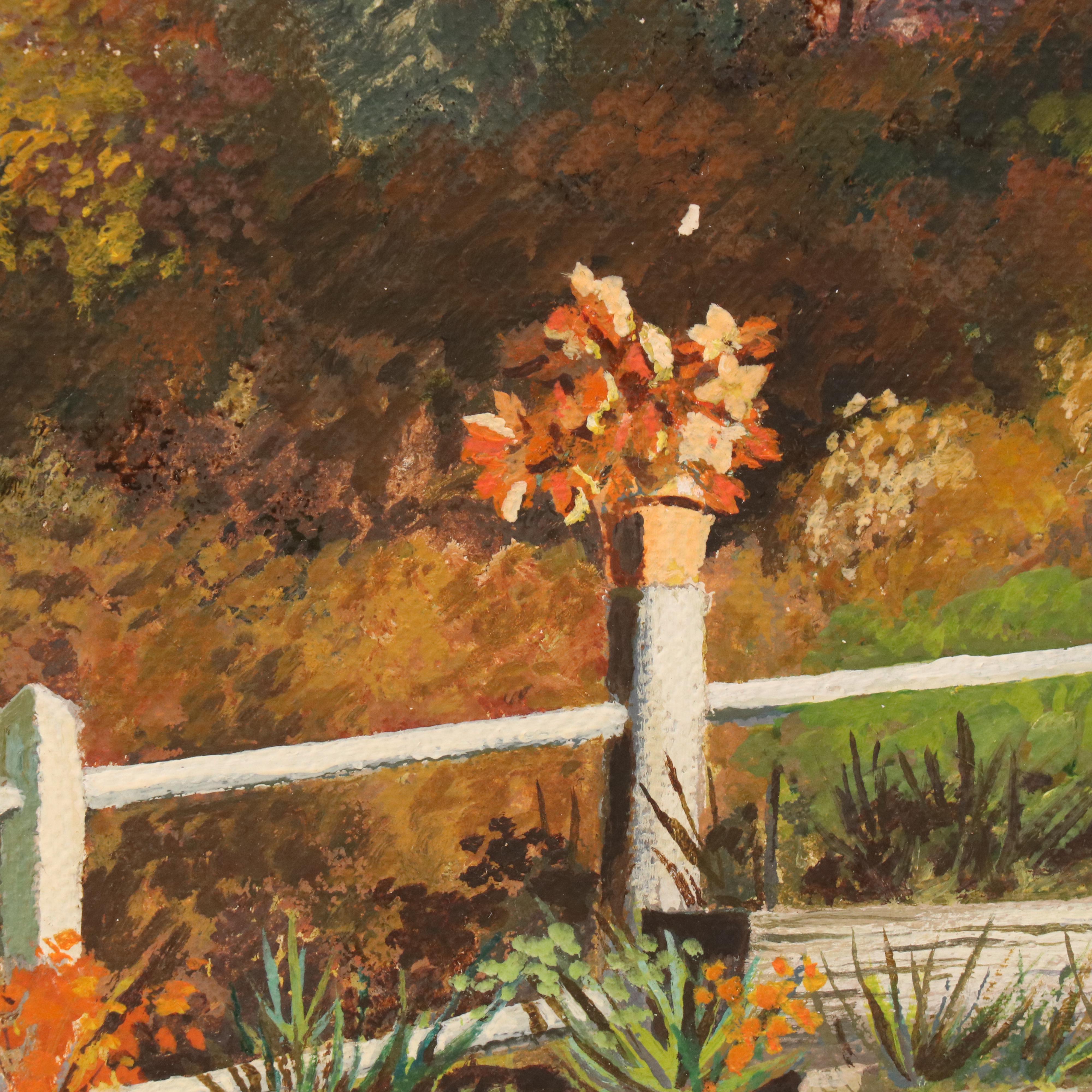 W. O. Bartlett Alpine Landscape Oil Painting, 1953