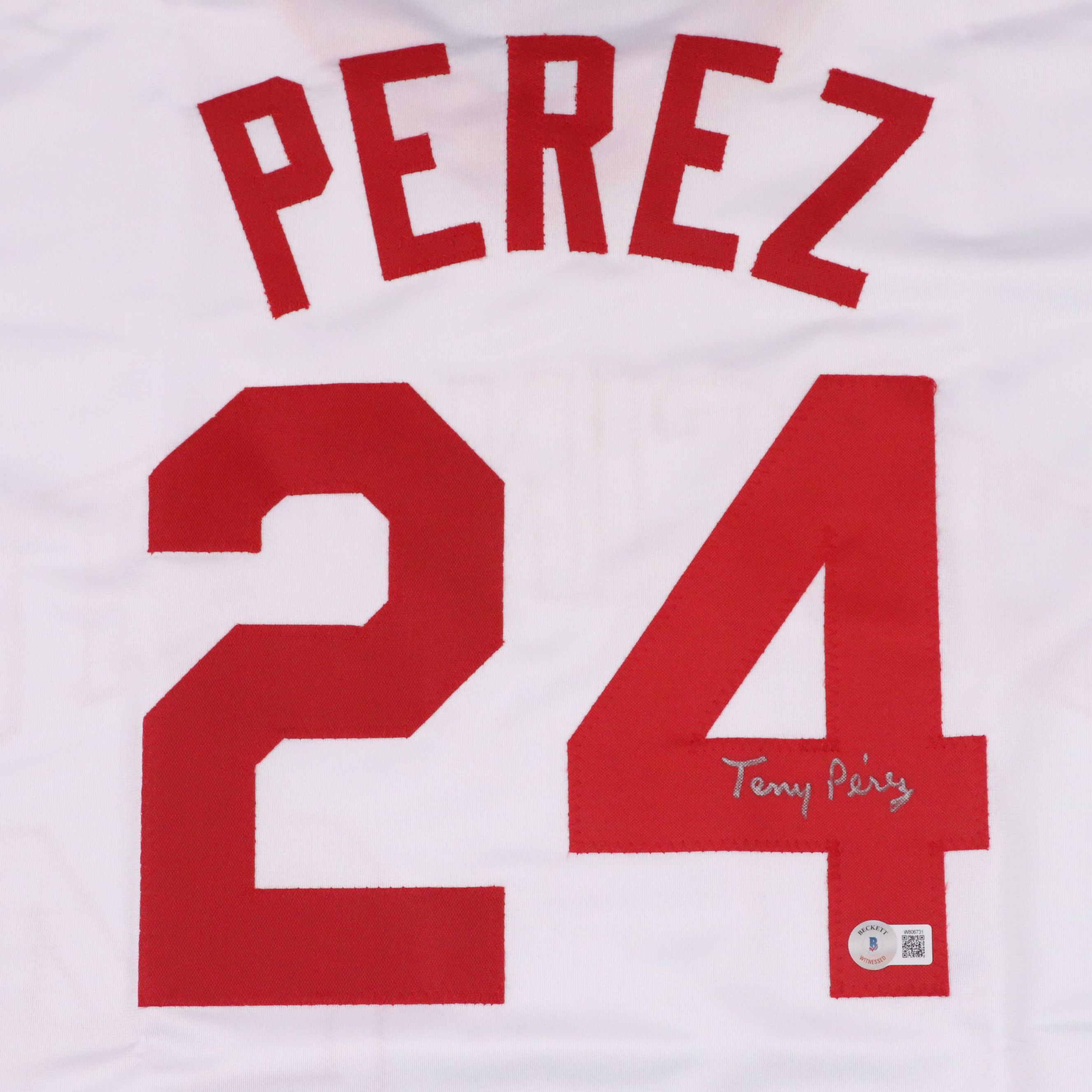 Tony Pérez Signed Cincinnati Reds Baseball Jersey, Beckett