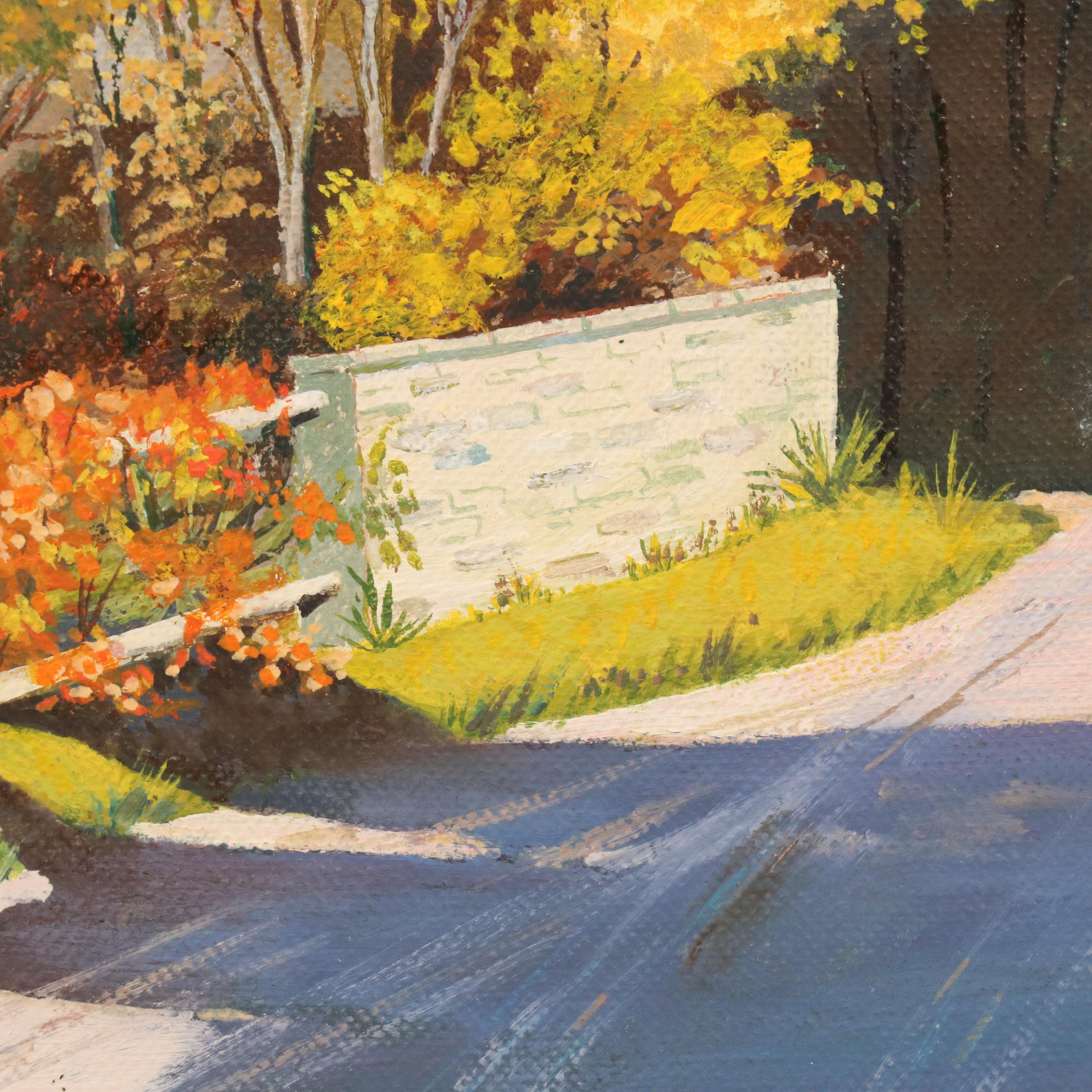 W. O. Bartlett Alpine Landscape Oil Painting, 1953