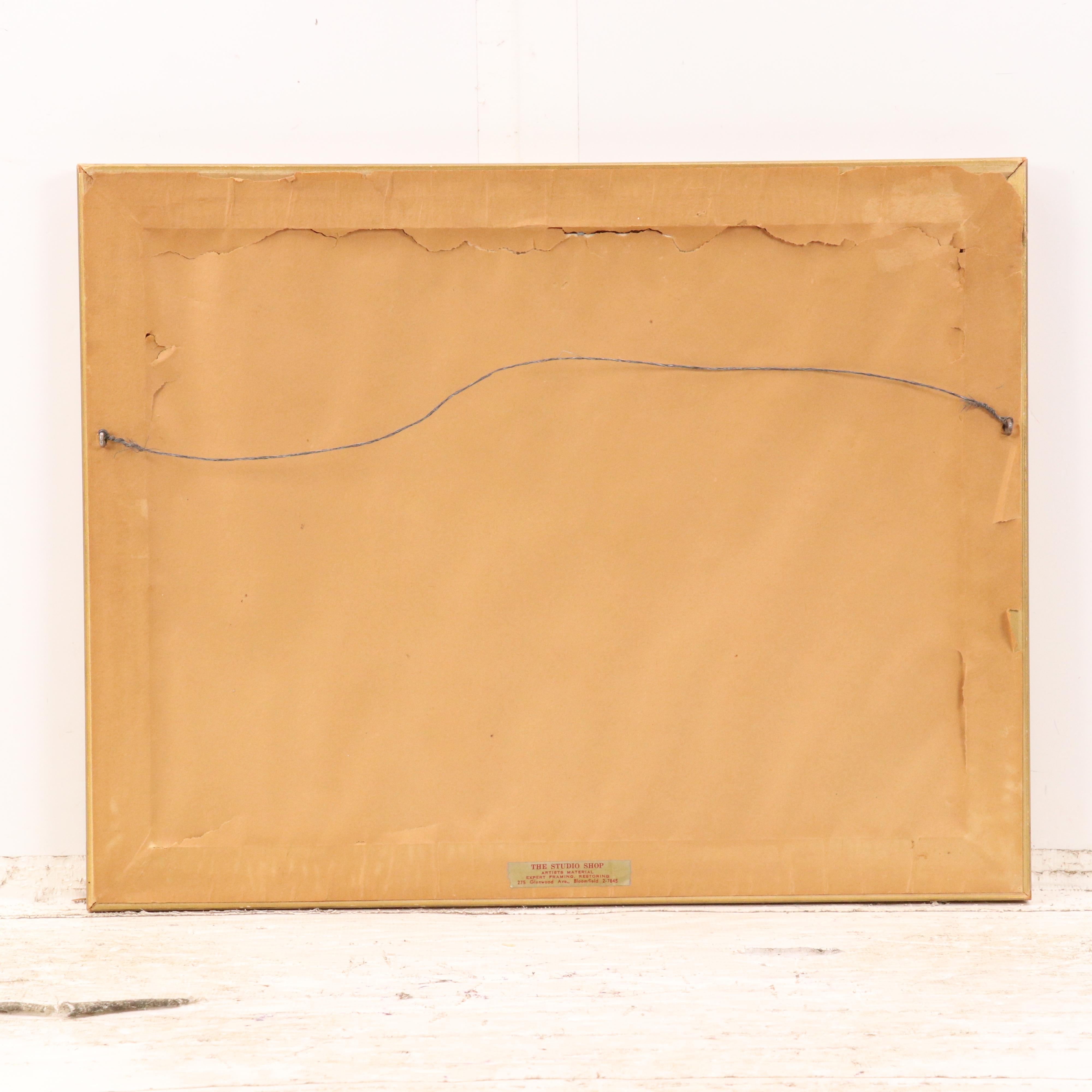 W. O. Bartlett Alpine Landscape Oil Painting, 1953