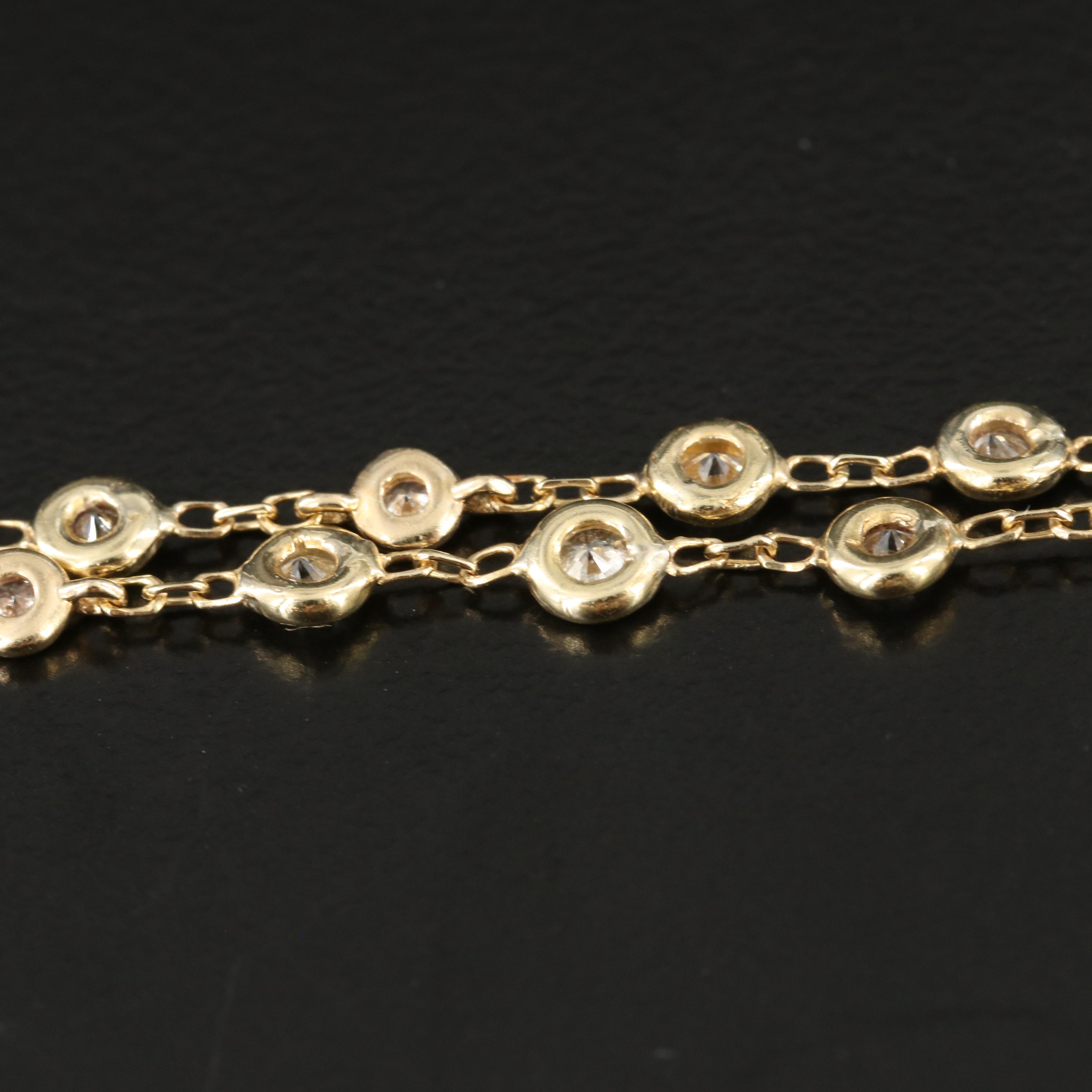 14K 2.96 CTW Diamond Station Necklace