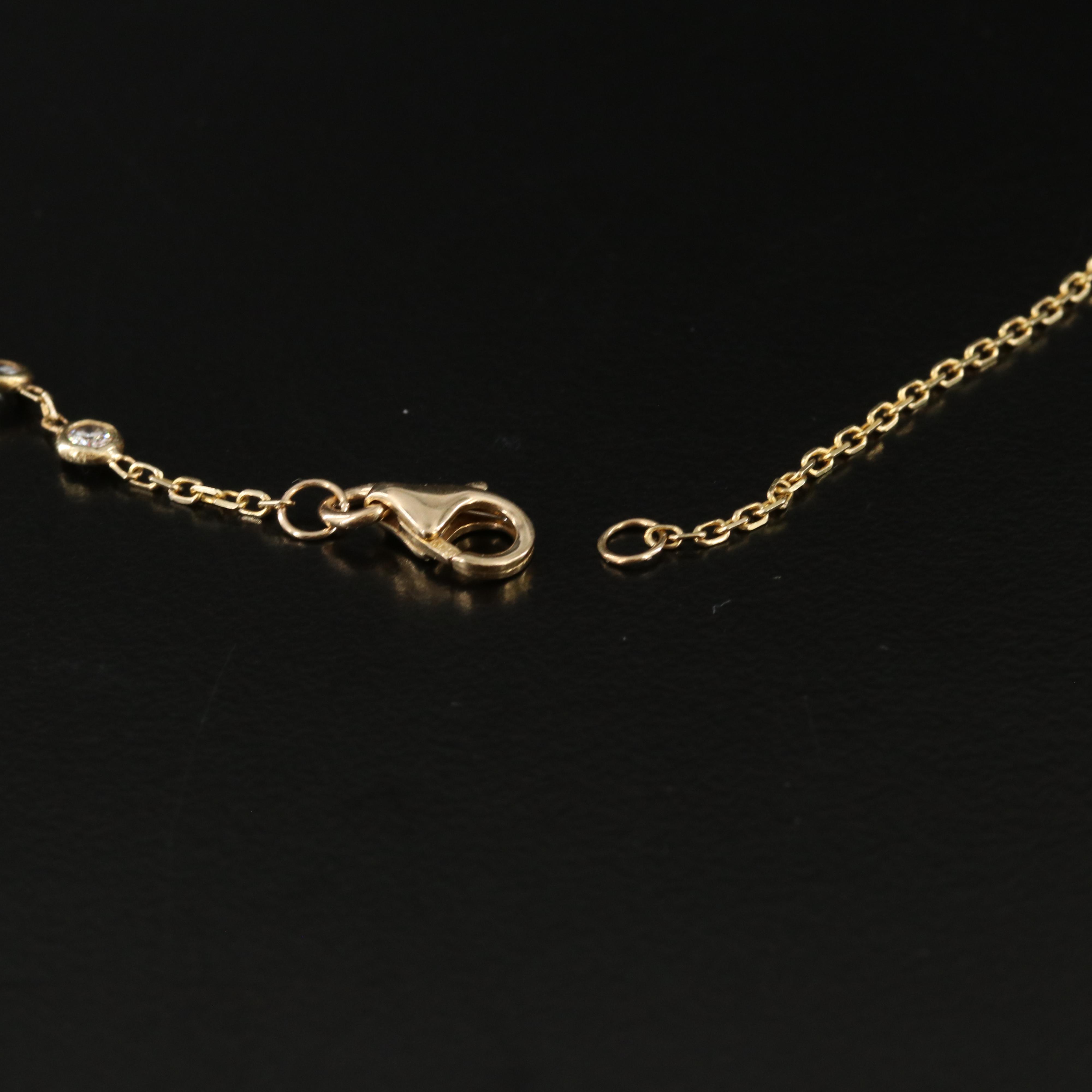 14K 2.96 CTW Diamond Station Necklace