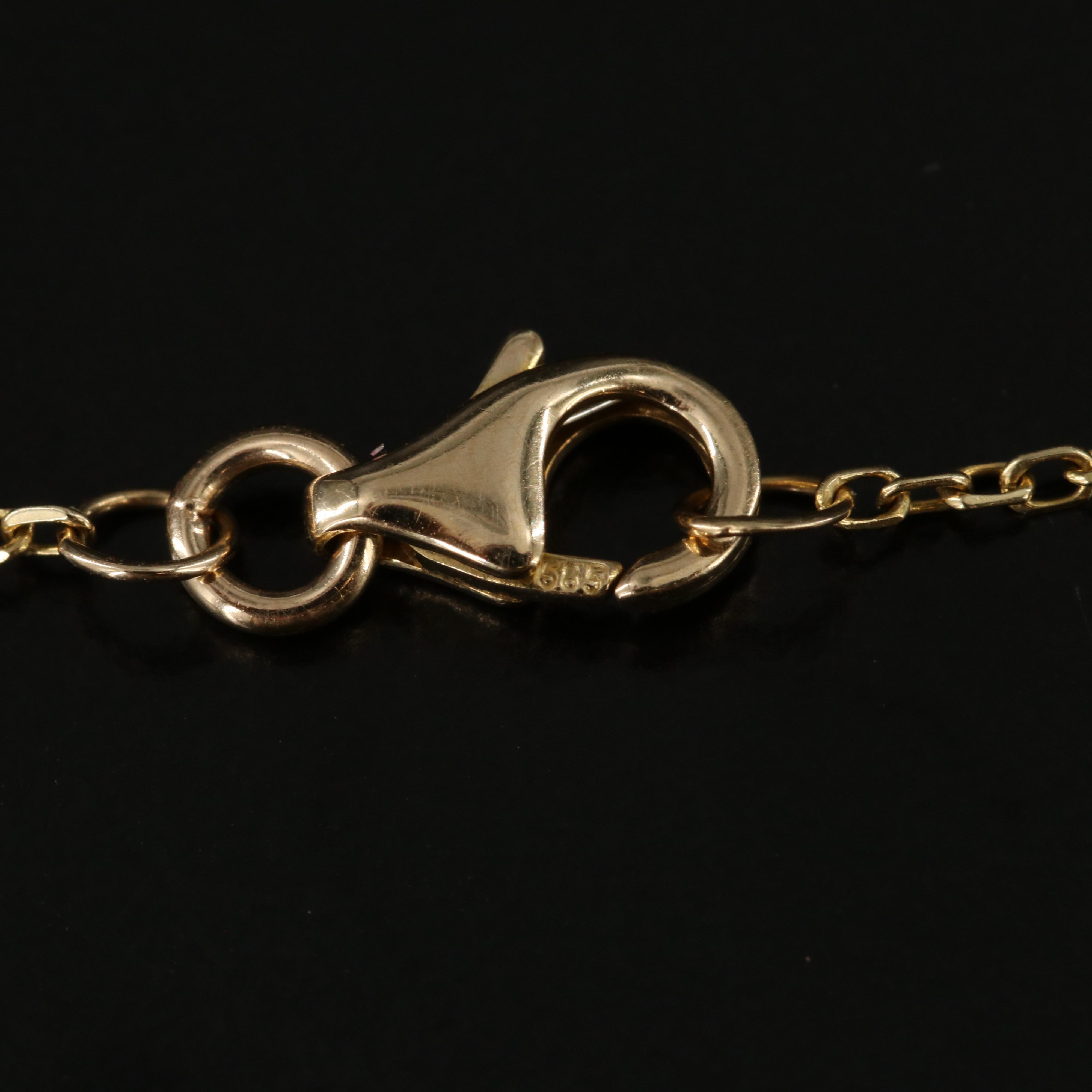 14K 2.96 CTW Diamond Station Necklace