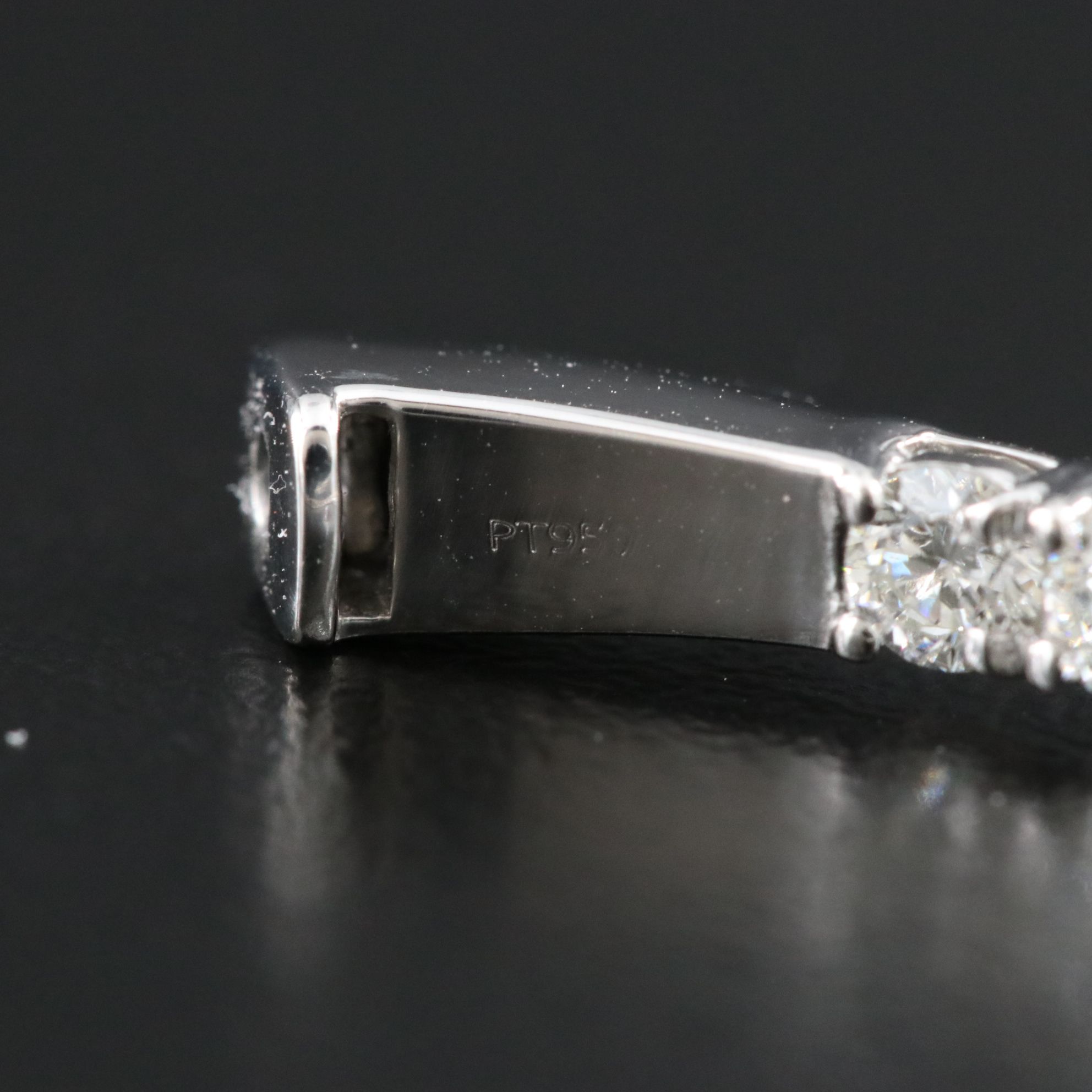 Platinum 5.91 CTW Diamond Inside Out Hoop Earrings