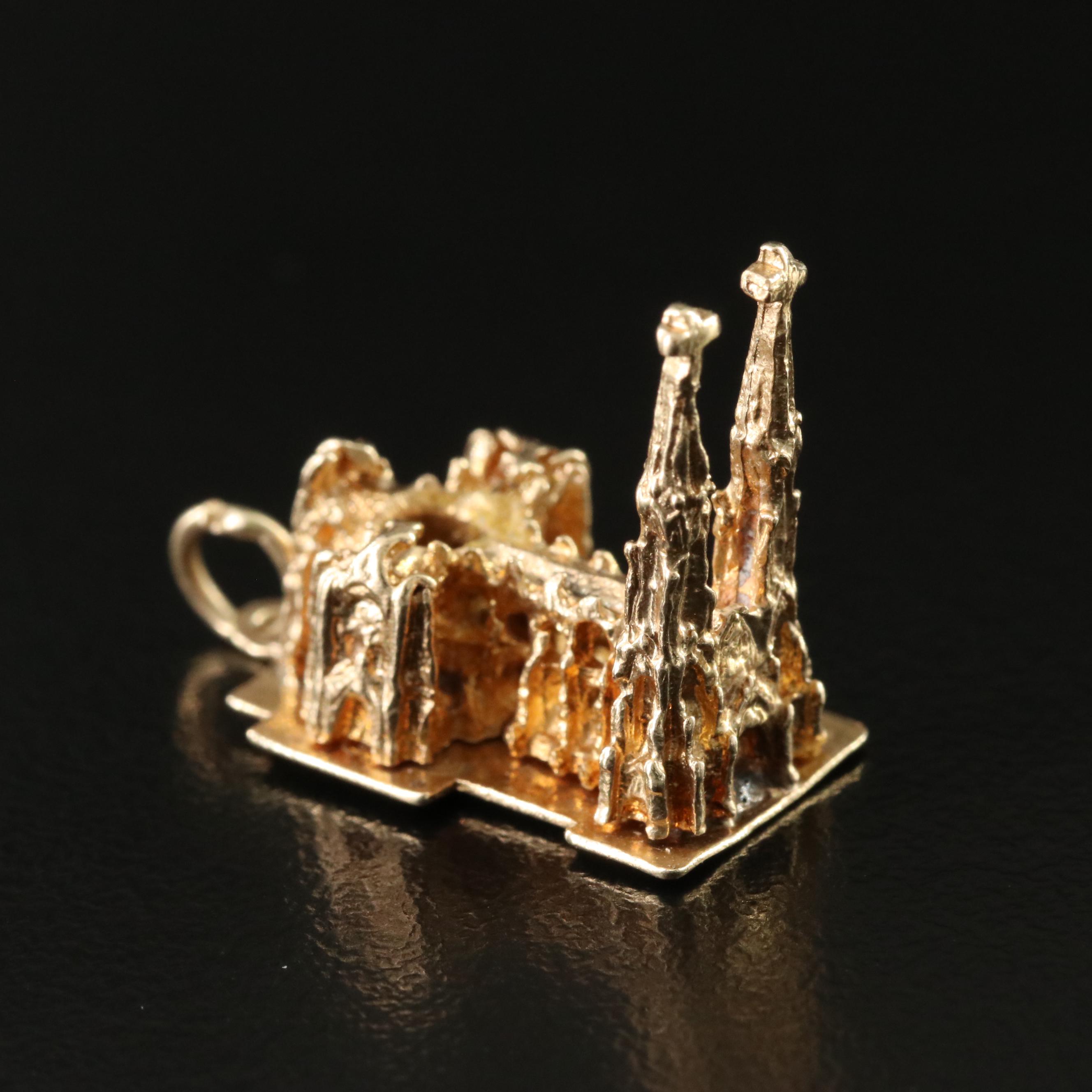 14K St. Patrick's Cathedral Charm Pendant