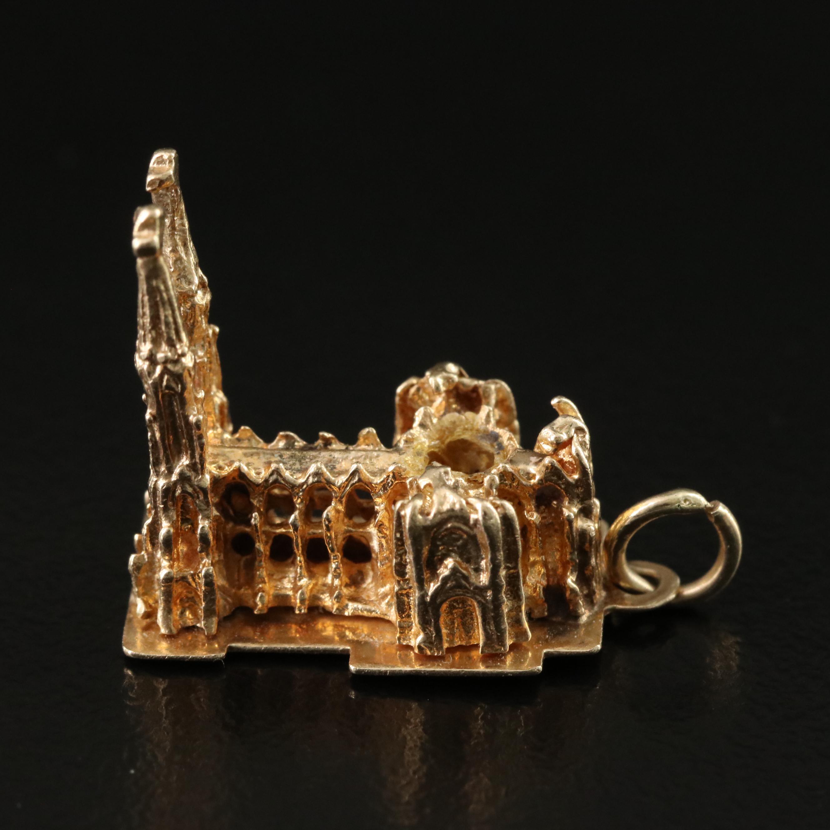 14K St. Patrick's Cathedral Charm Pendant