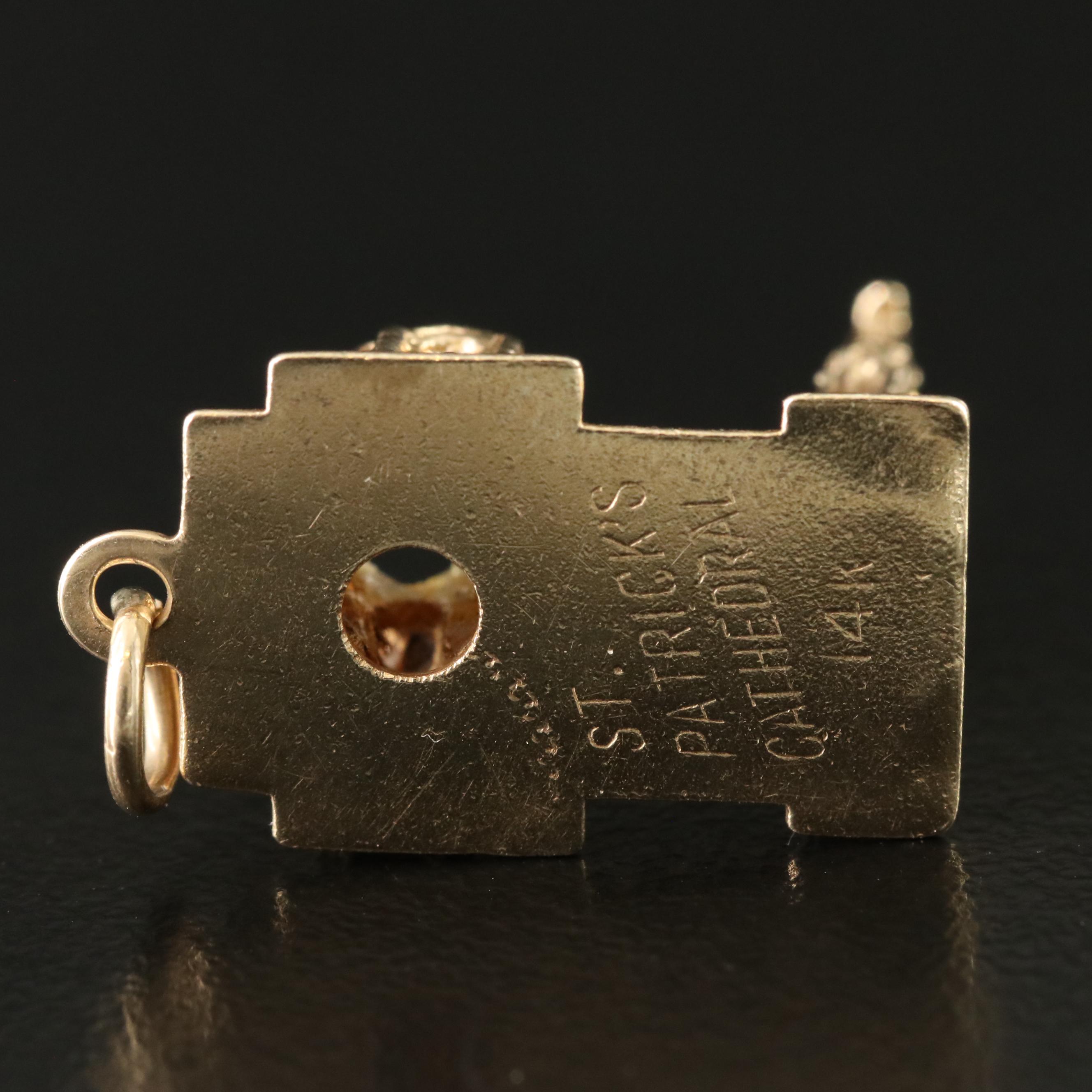 14K St. Patrick's Cathedral Charm Pendant