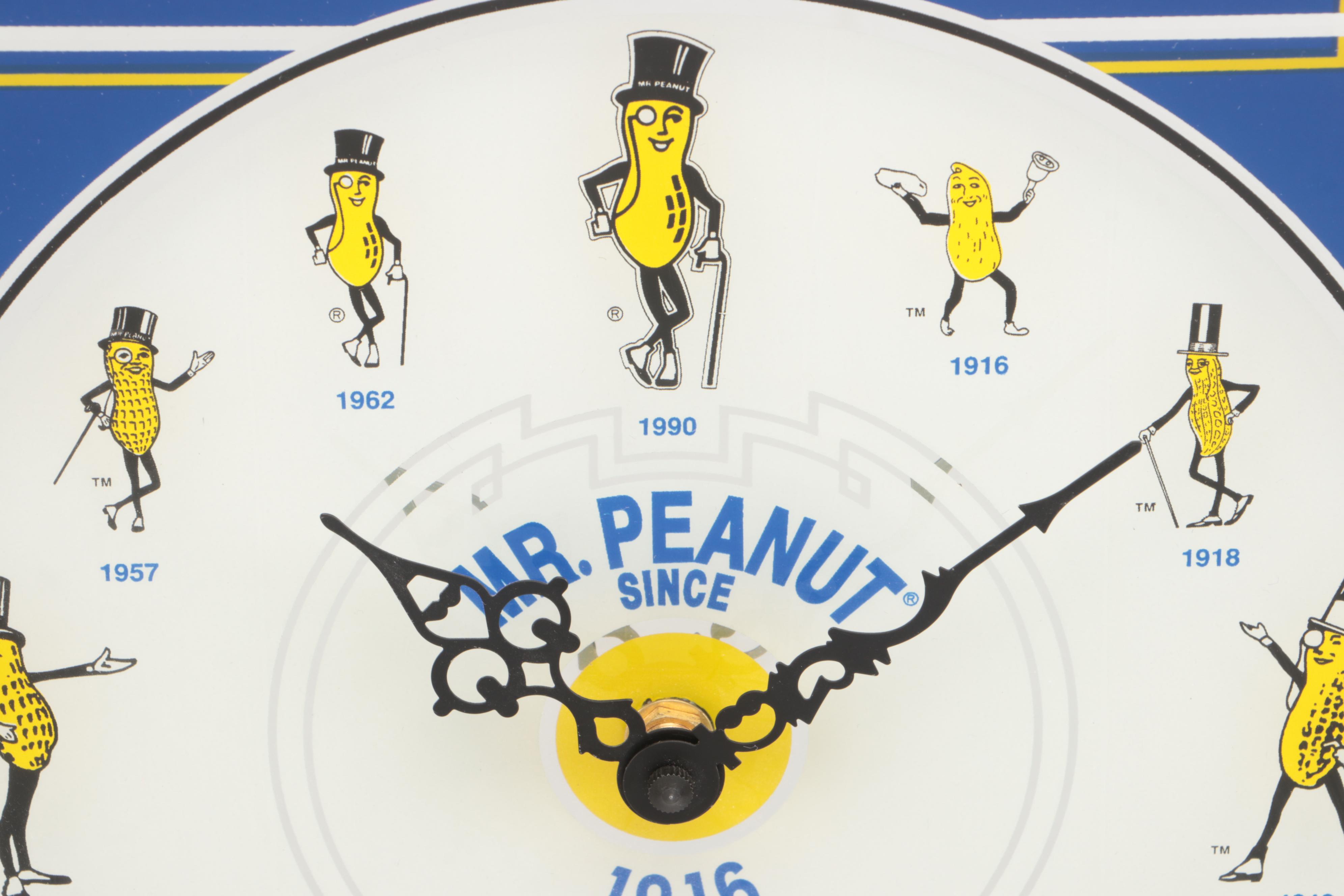 Planters Mr. Peanut Pendulum Wall Clock, 1991