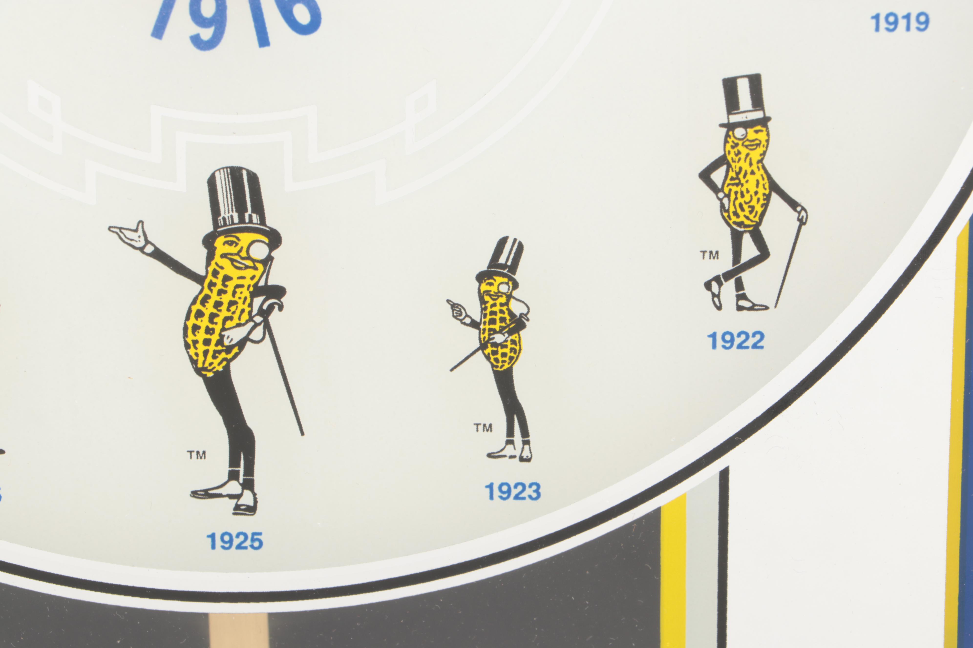 Planters Mr. Peanut Pendulum Wall Clock, 1991