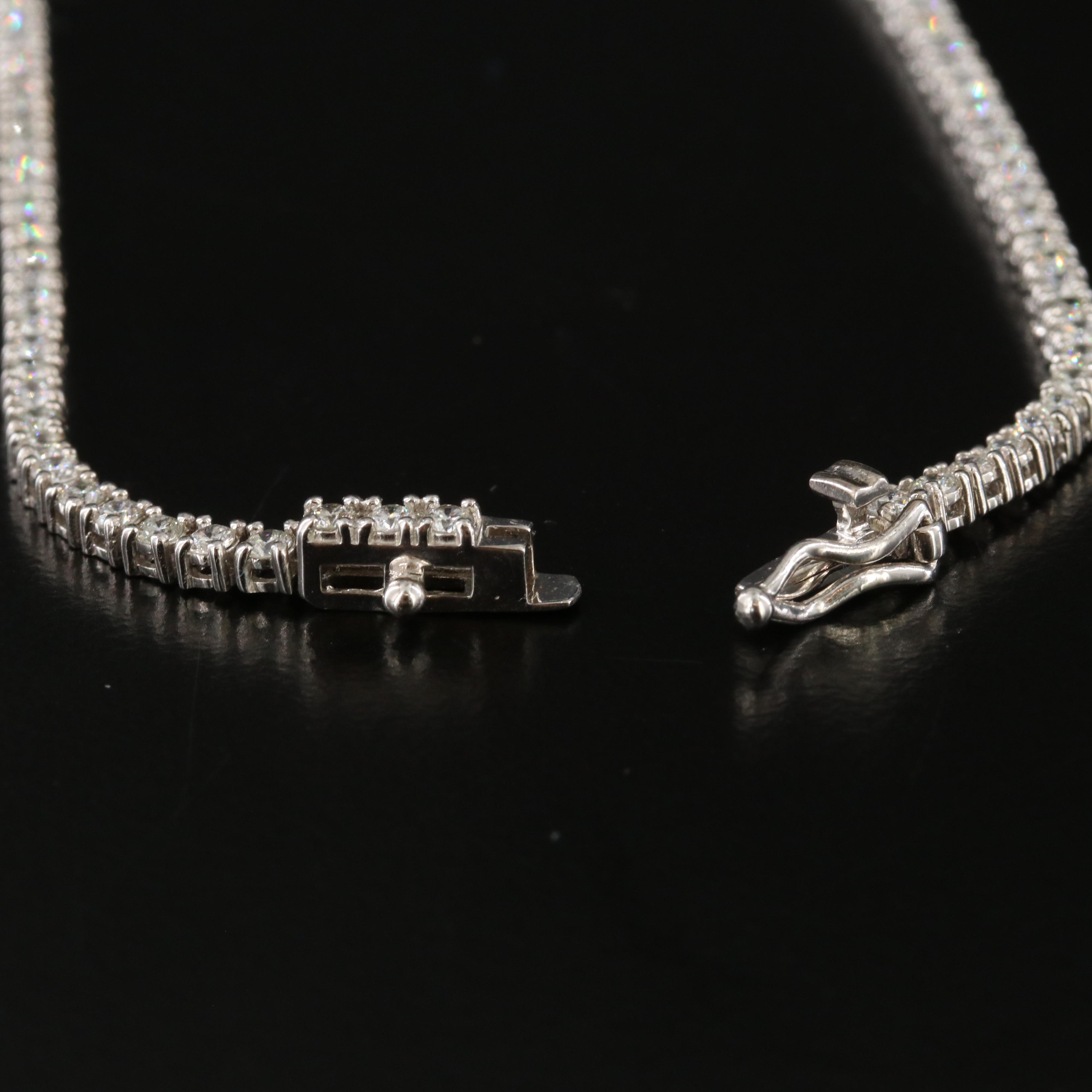 14K 5.67 CTW Lab Grown Diamond Quatrefoil Station Necklace