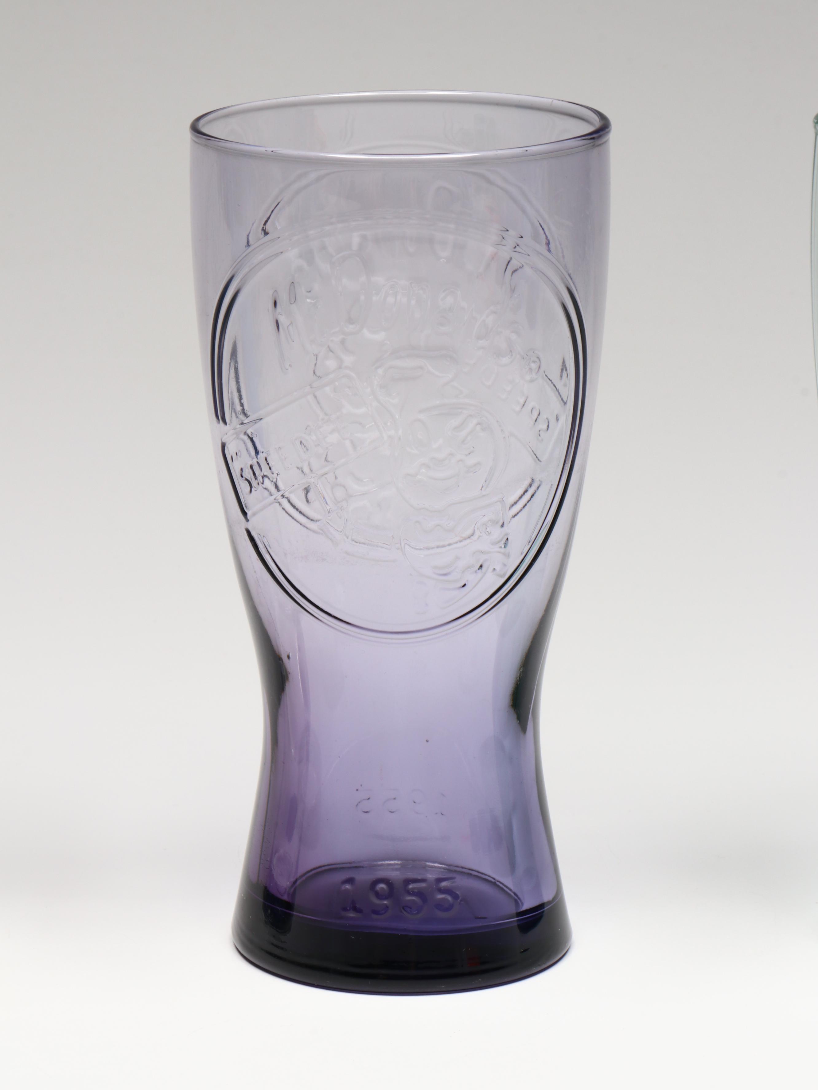 Libbey Coca-Cola and McDonald's Collectible Vintage Style Colored Glasses