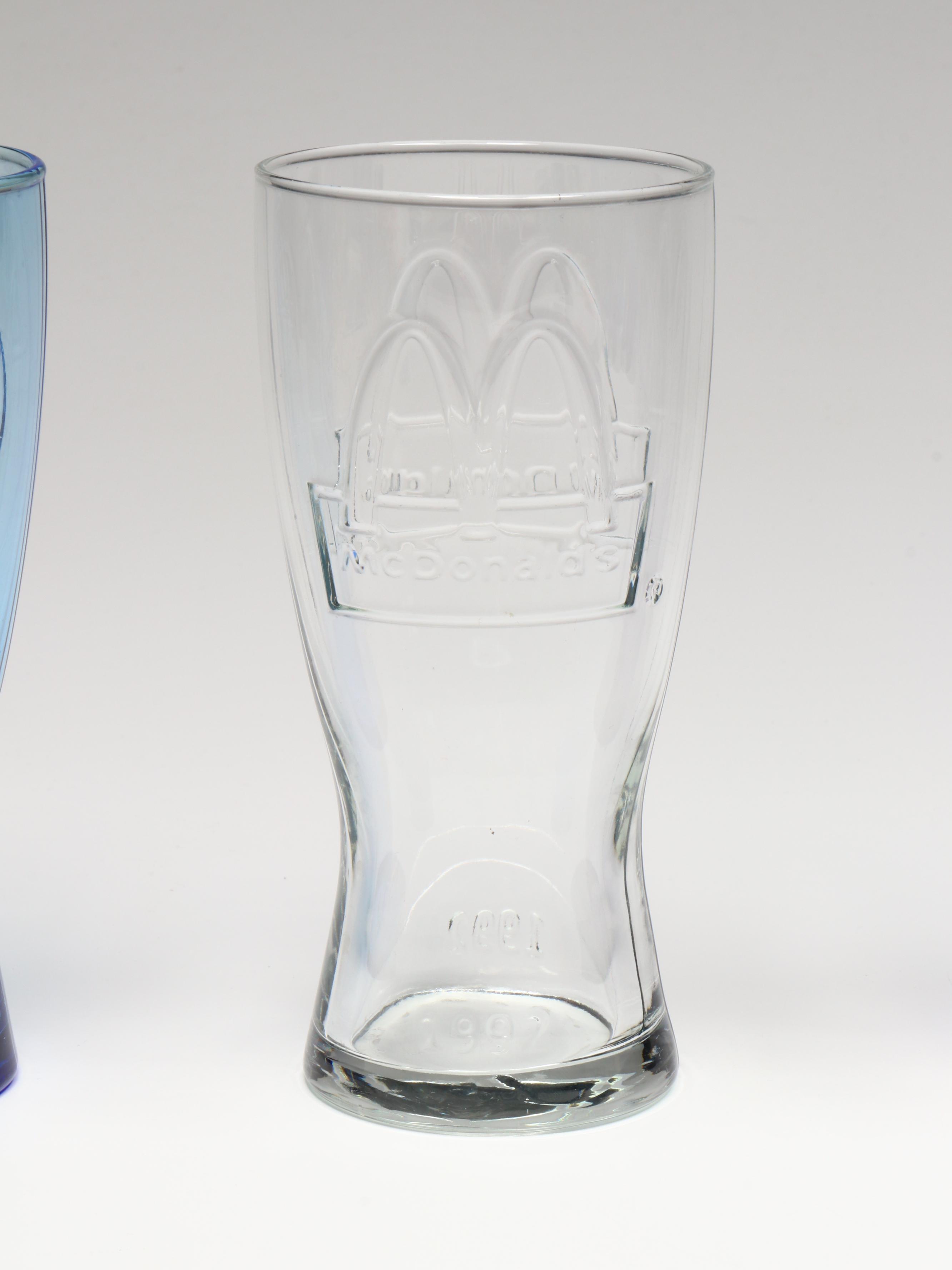 Libbey Coca-Cola and McDonald's Collectible Vintage Style Colored Glasses