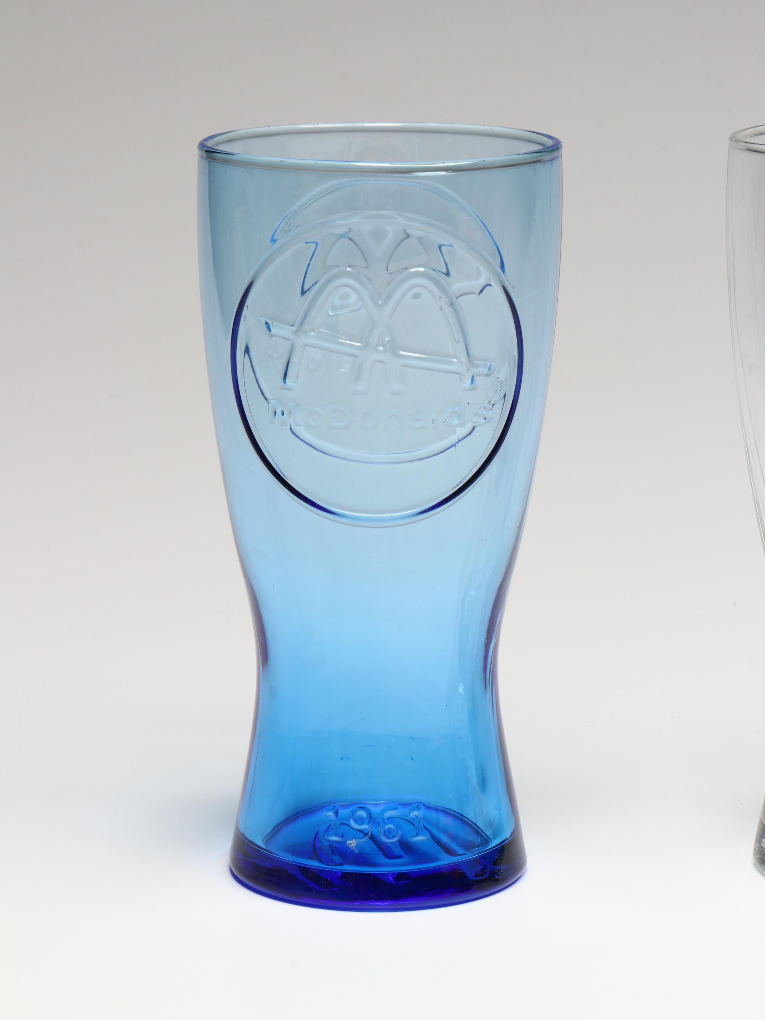 Libbey Coca-Cola and McDonald's Collectible Vintage Style Colored Glasses