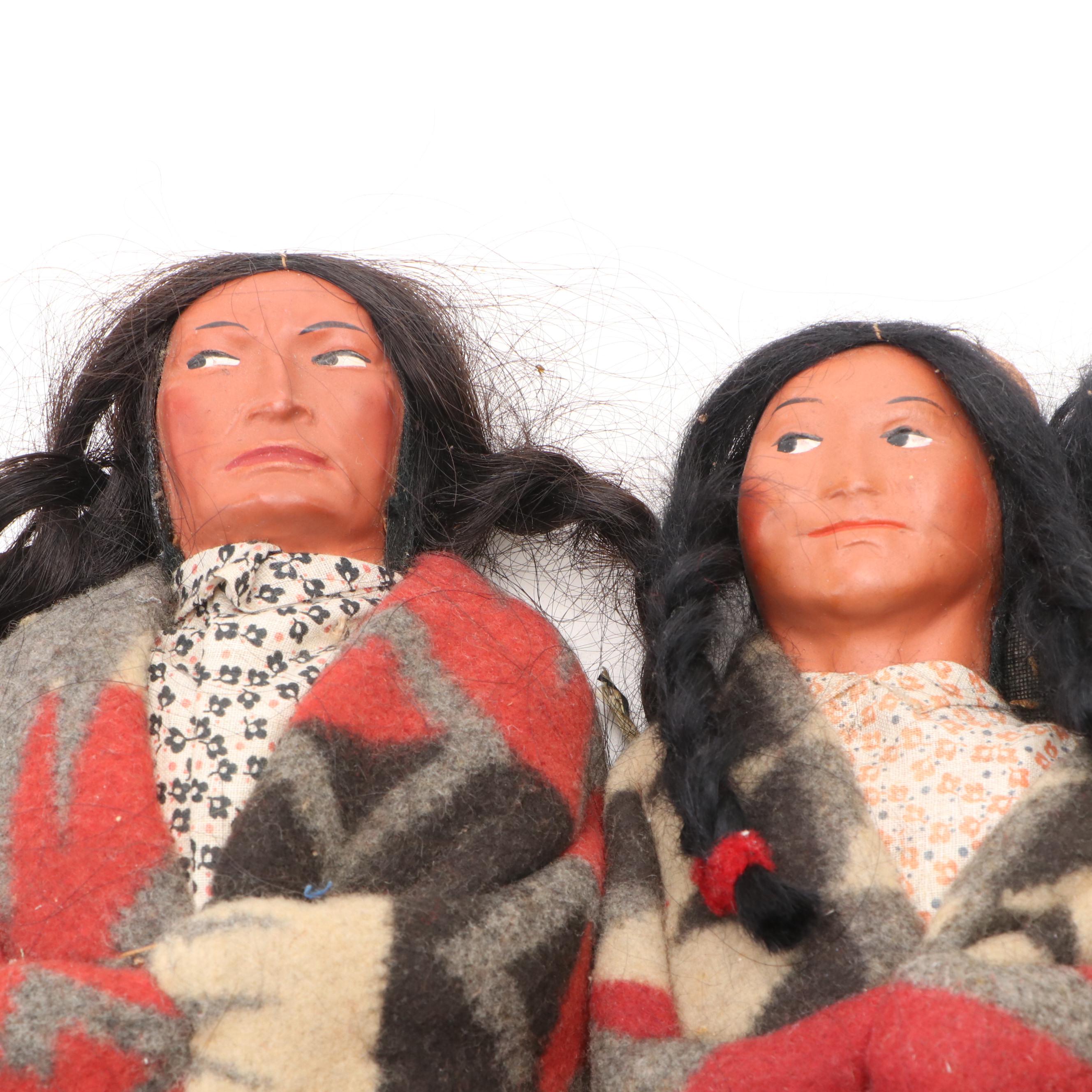 Skookum Southwest Native American Style Dolls with Handmade Seminole Doll
