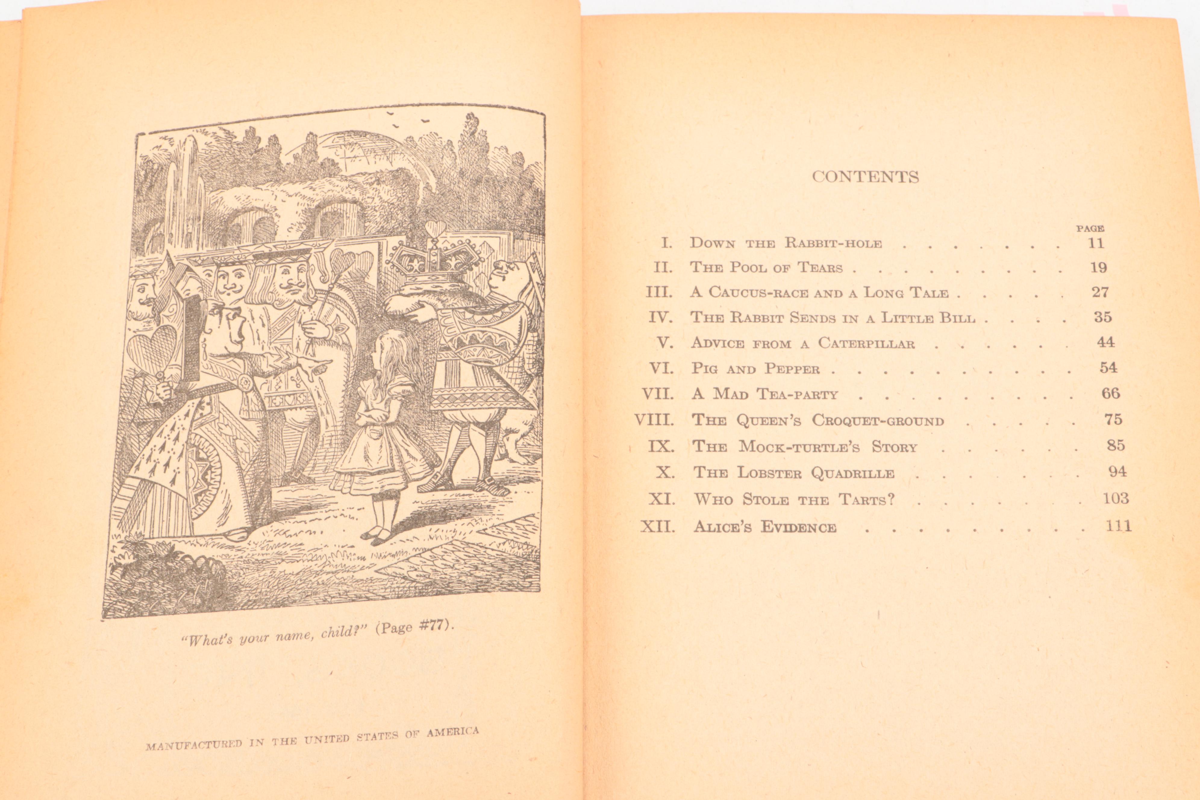 Illustrated "Alice in Wonderland" and "Through the Looking-Glass" By Carroll