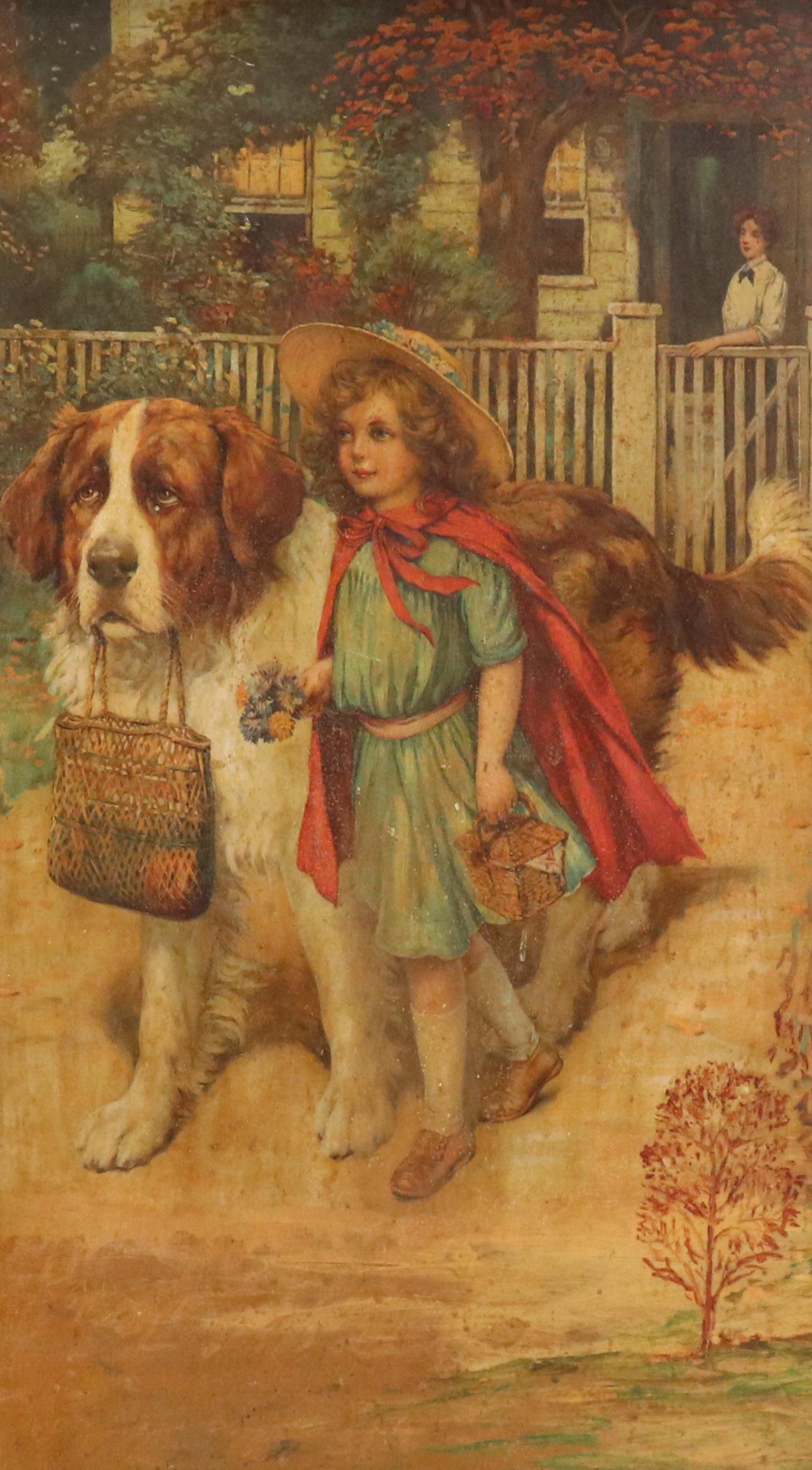 Victorian Lithograph Advertisement "To School Well Fed With Grape Nuts"