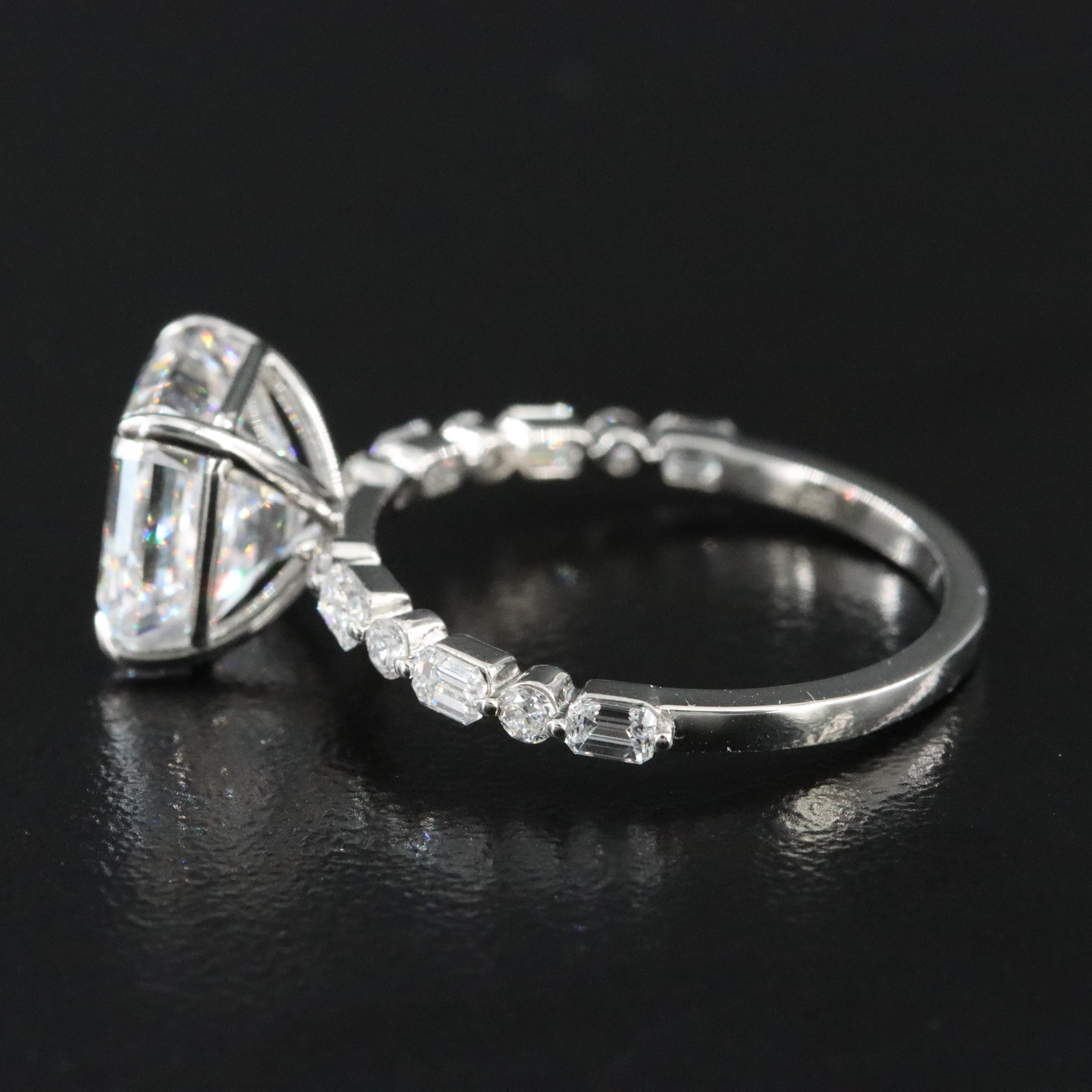 14K 4.21 CTW Lab Grown Diamond Ring with IGI Report