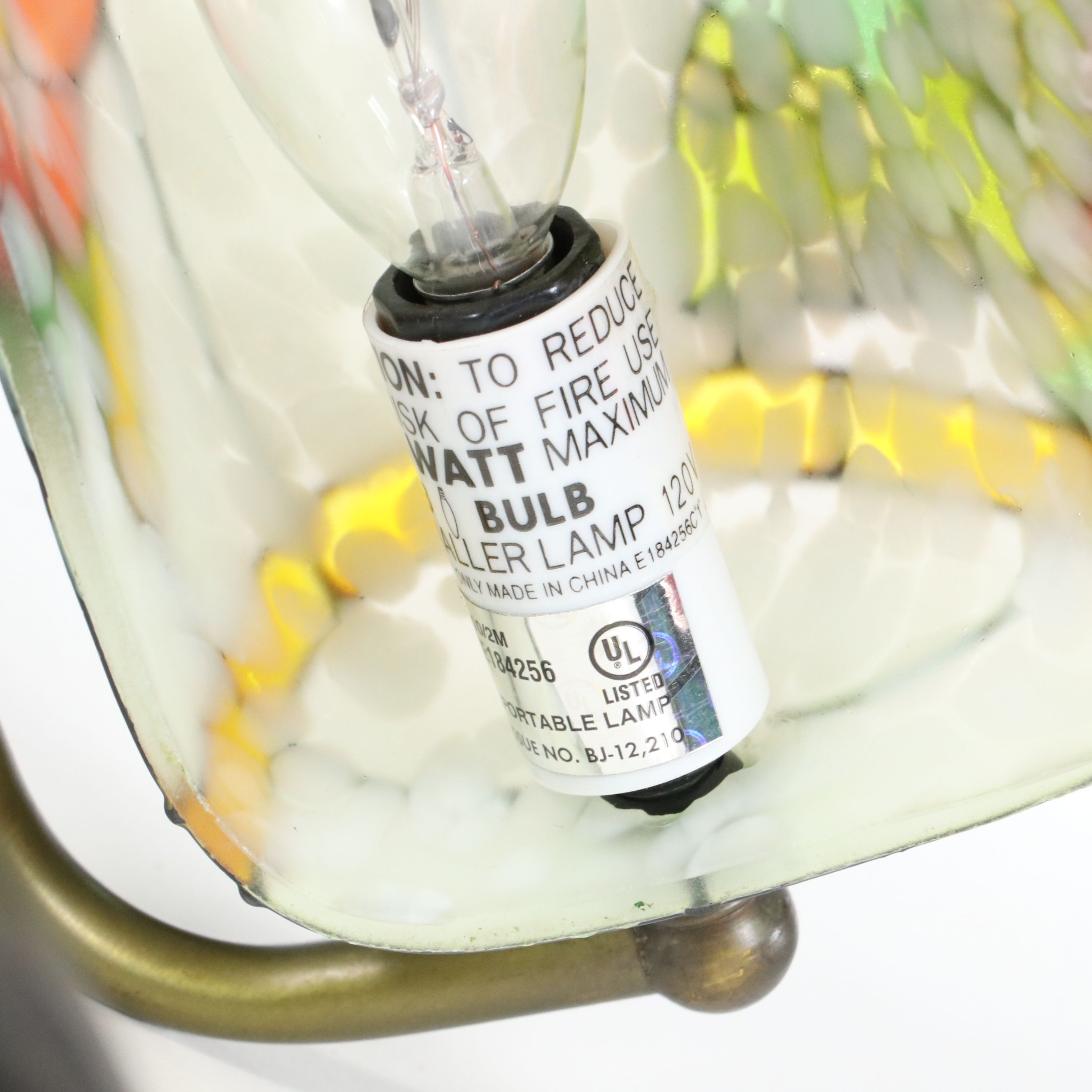 Painted Glass Hot Air Balloon Accent Lamp with Art Nouveau Style Desk Lamp