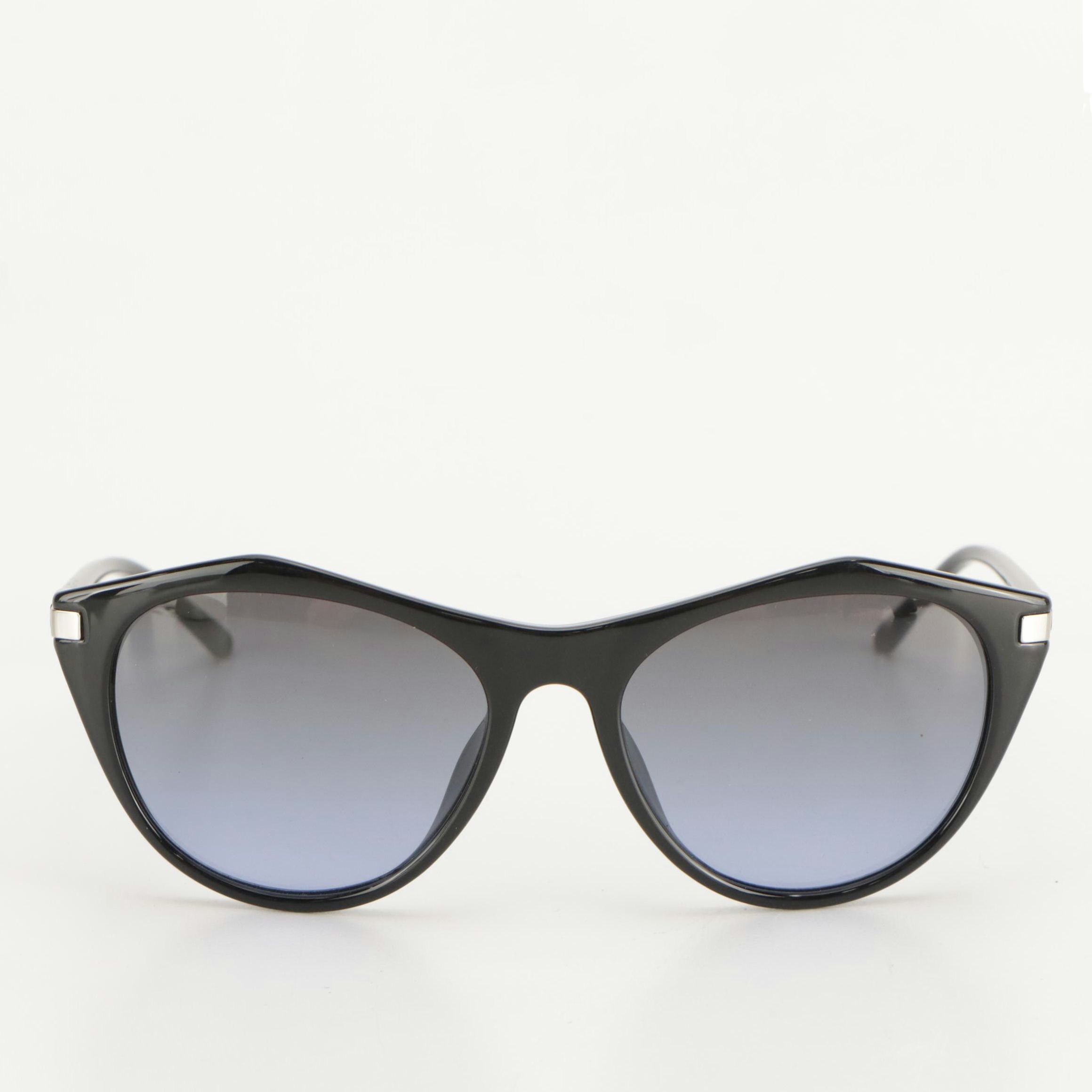 Calvin Klein CK18536S 001 Black Cat Eye Sunglasses in Case