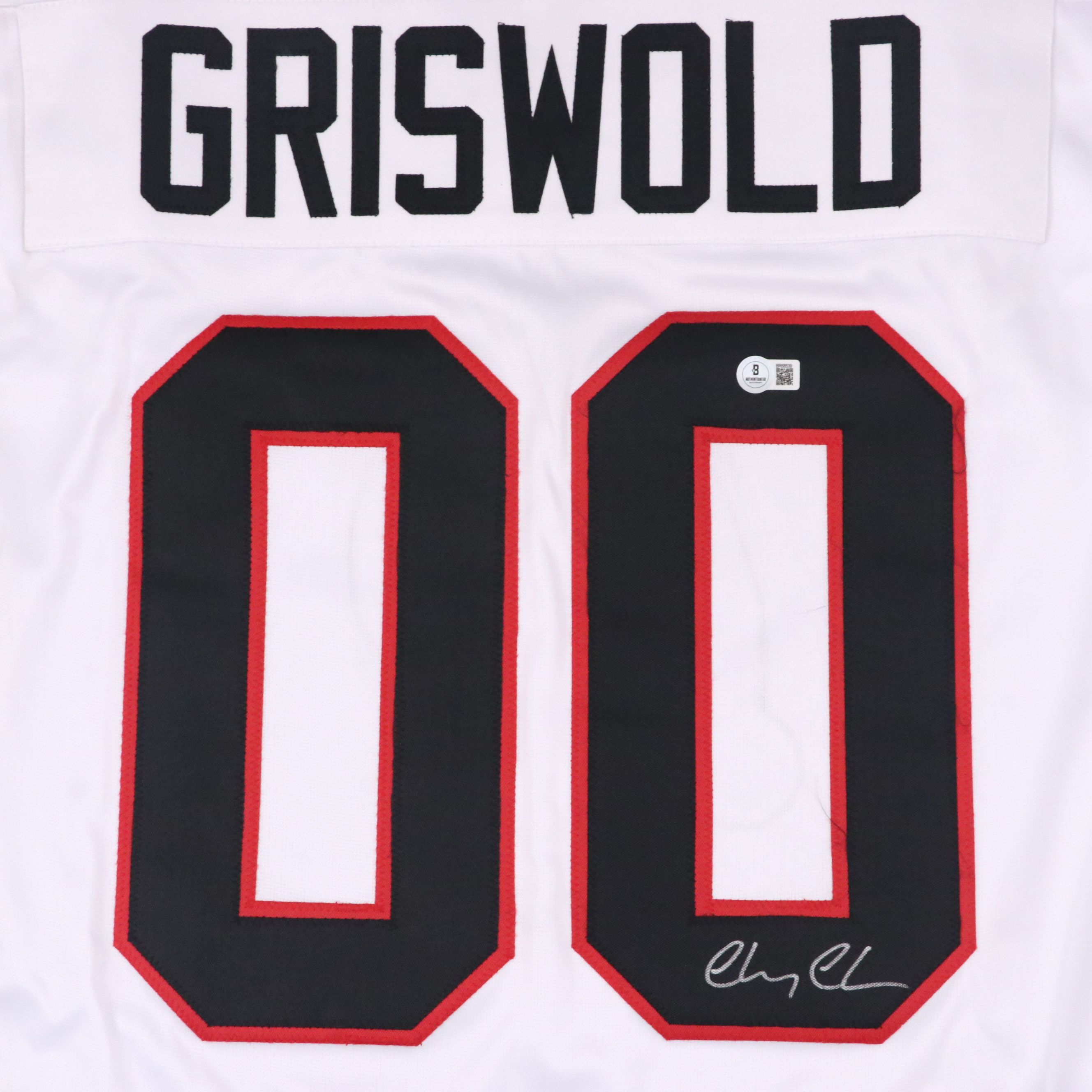 Chevy Chase Signed "Christmas Vacation: Clark Griswold" Hockey Jersey, Beckett