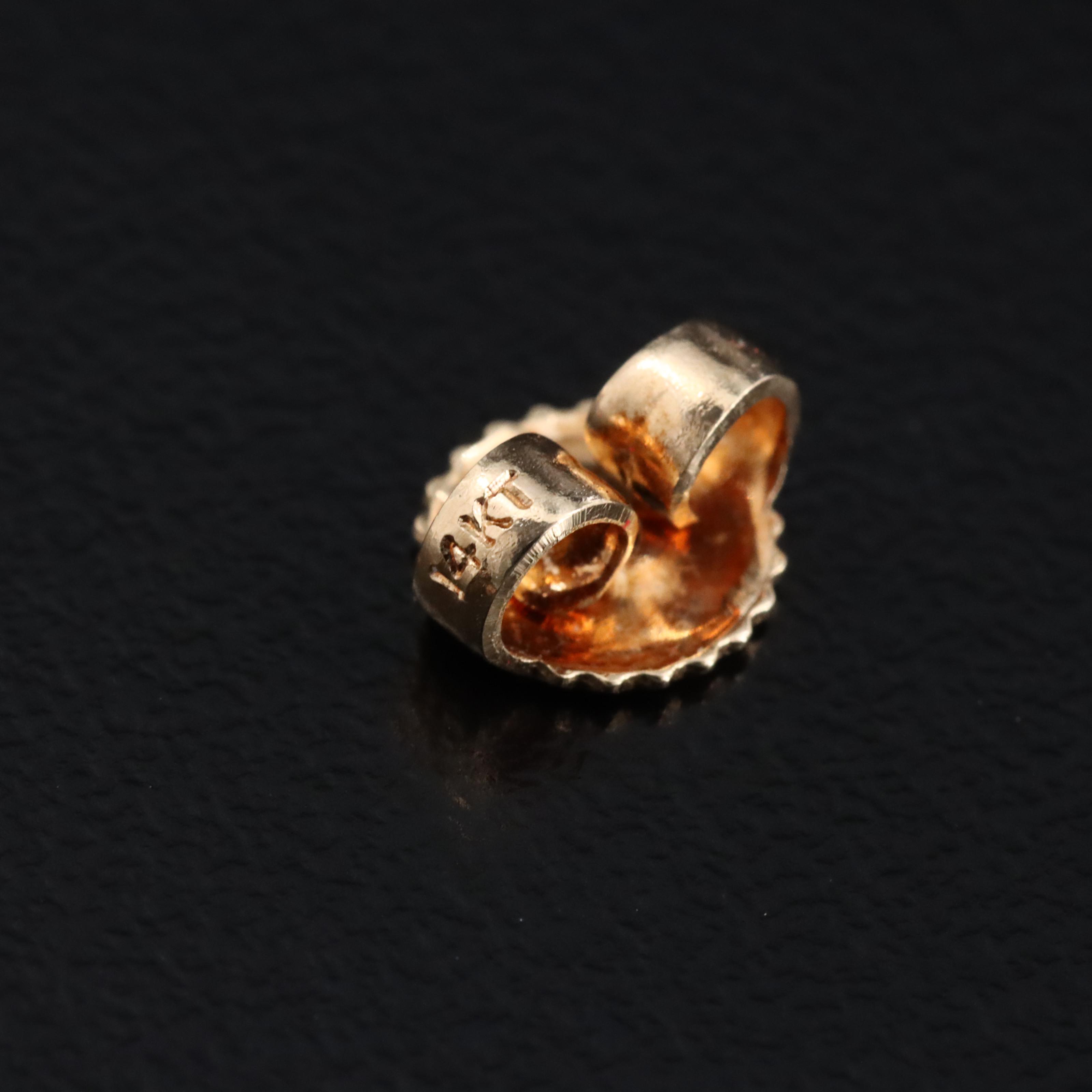 18K 1.08 CTW Diamond Hoop Earrings