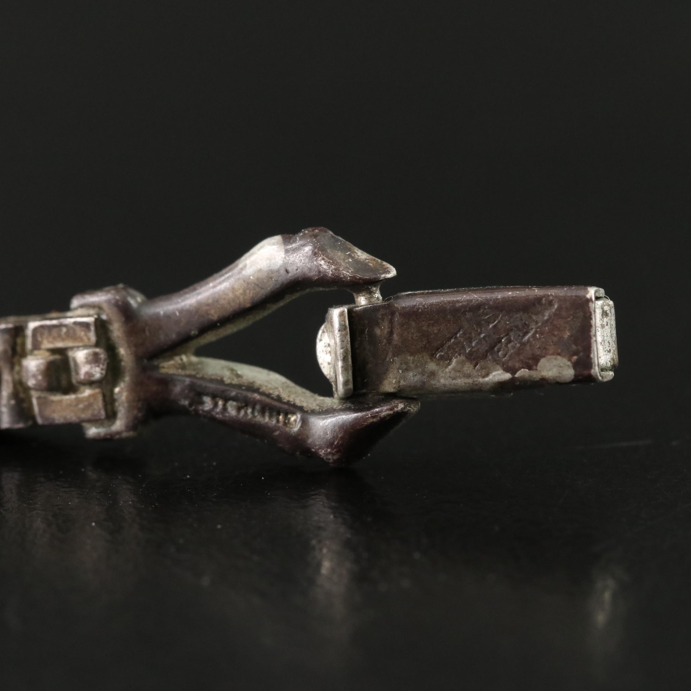 Art Deco Sterling Glass Paste Bracelet