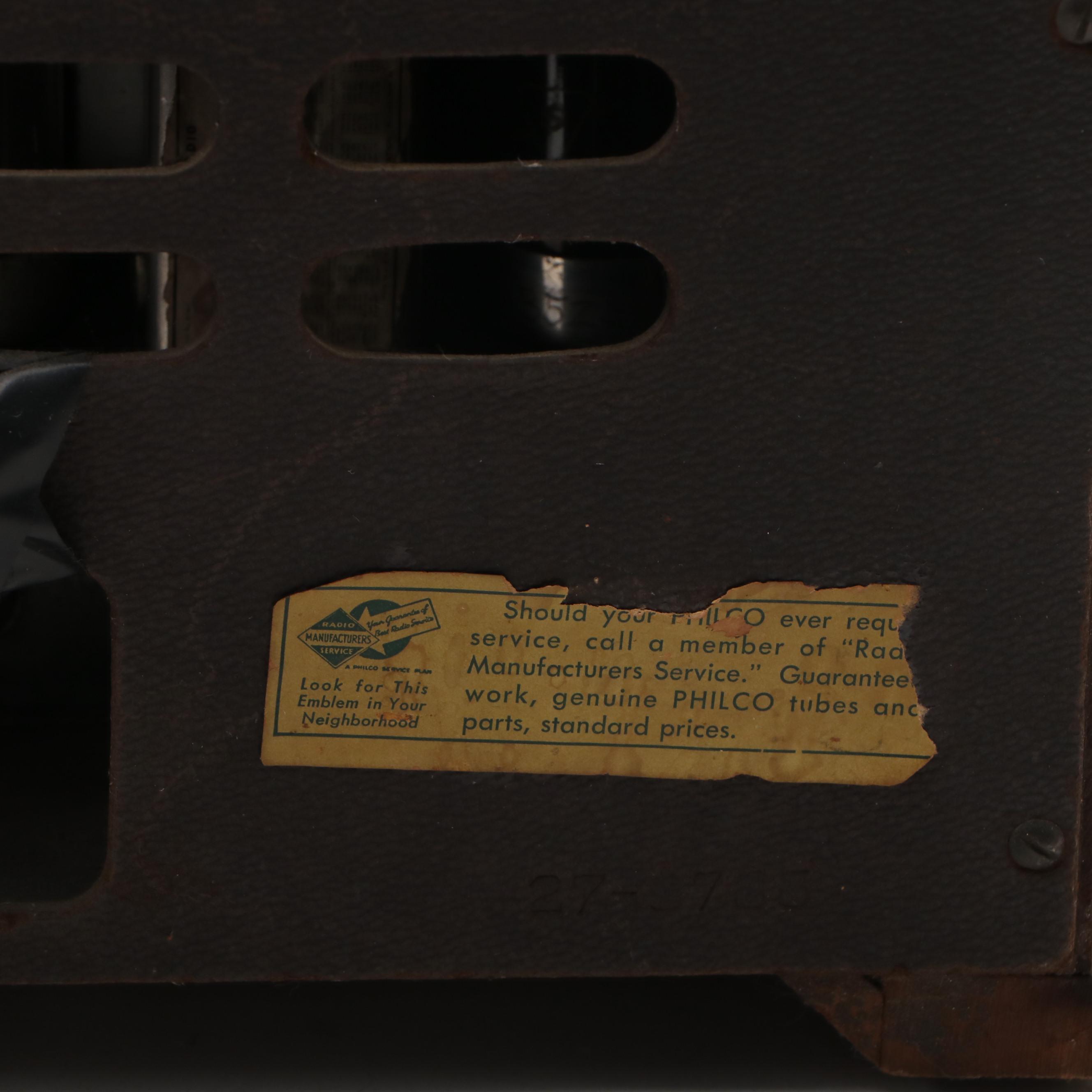 Philco Police Radio with Emerson Pocket Radio and Westclox Alarm Clock