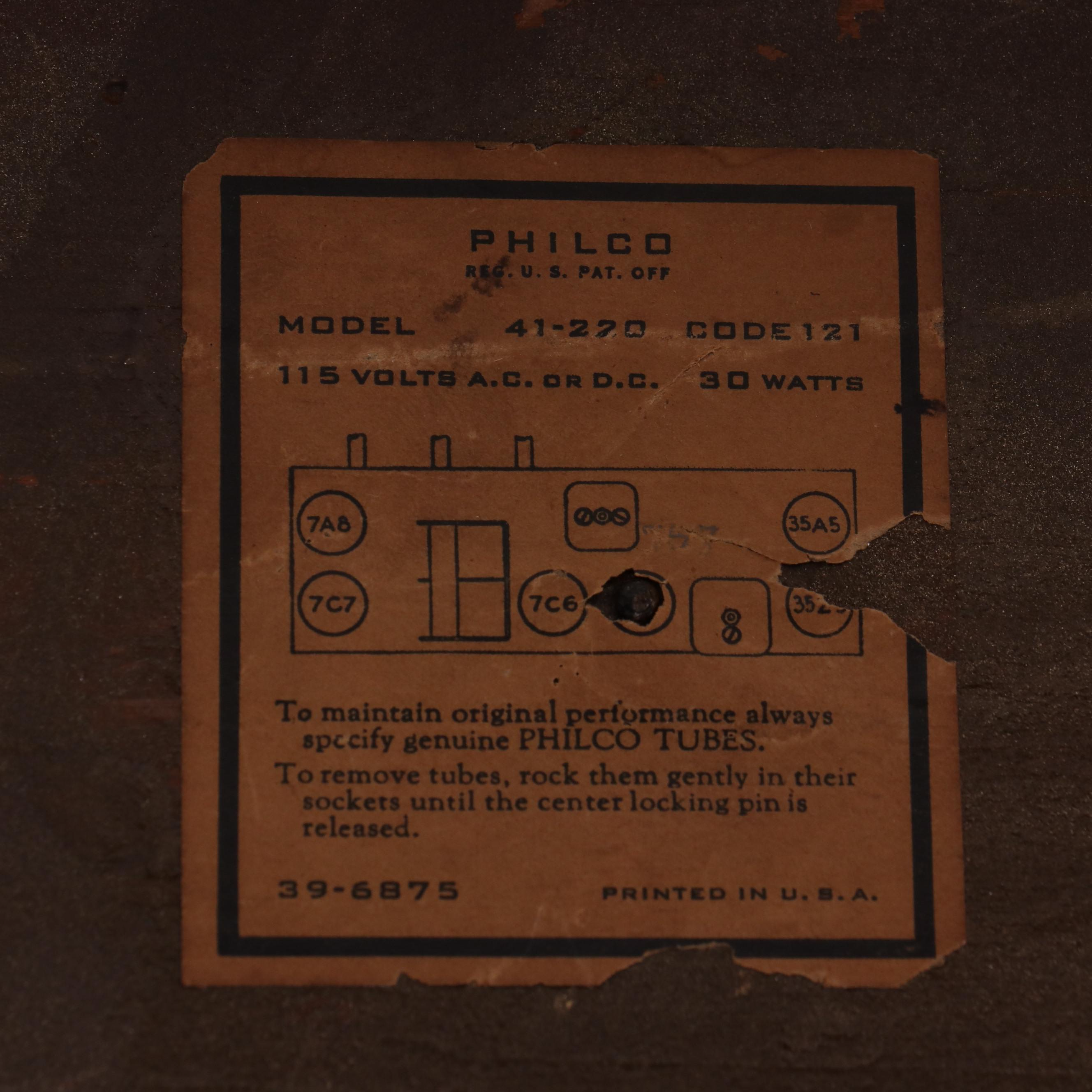 Philco Police Radio with Emerson Pocket Radio and Westclox Alarm Clock