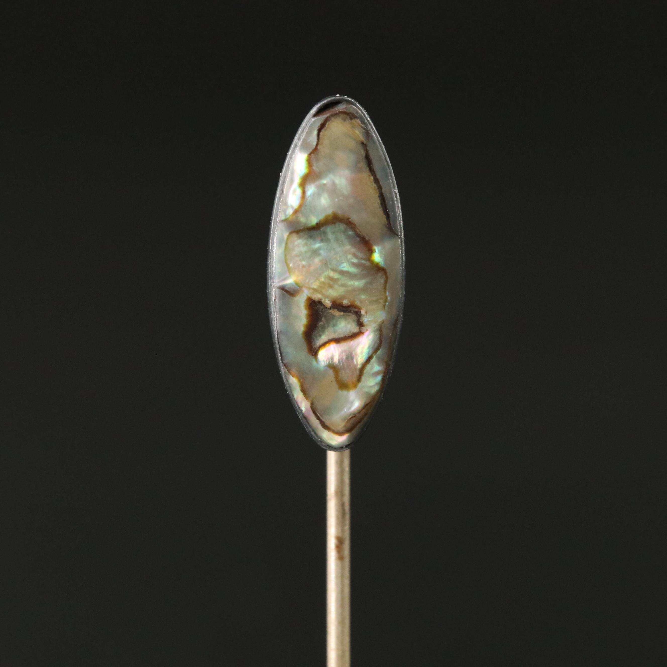 Antique Sterling Abalone Stickpin