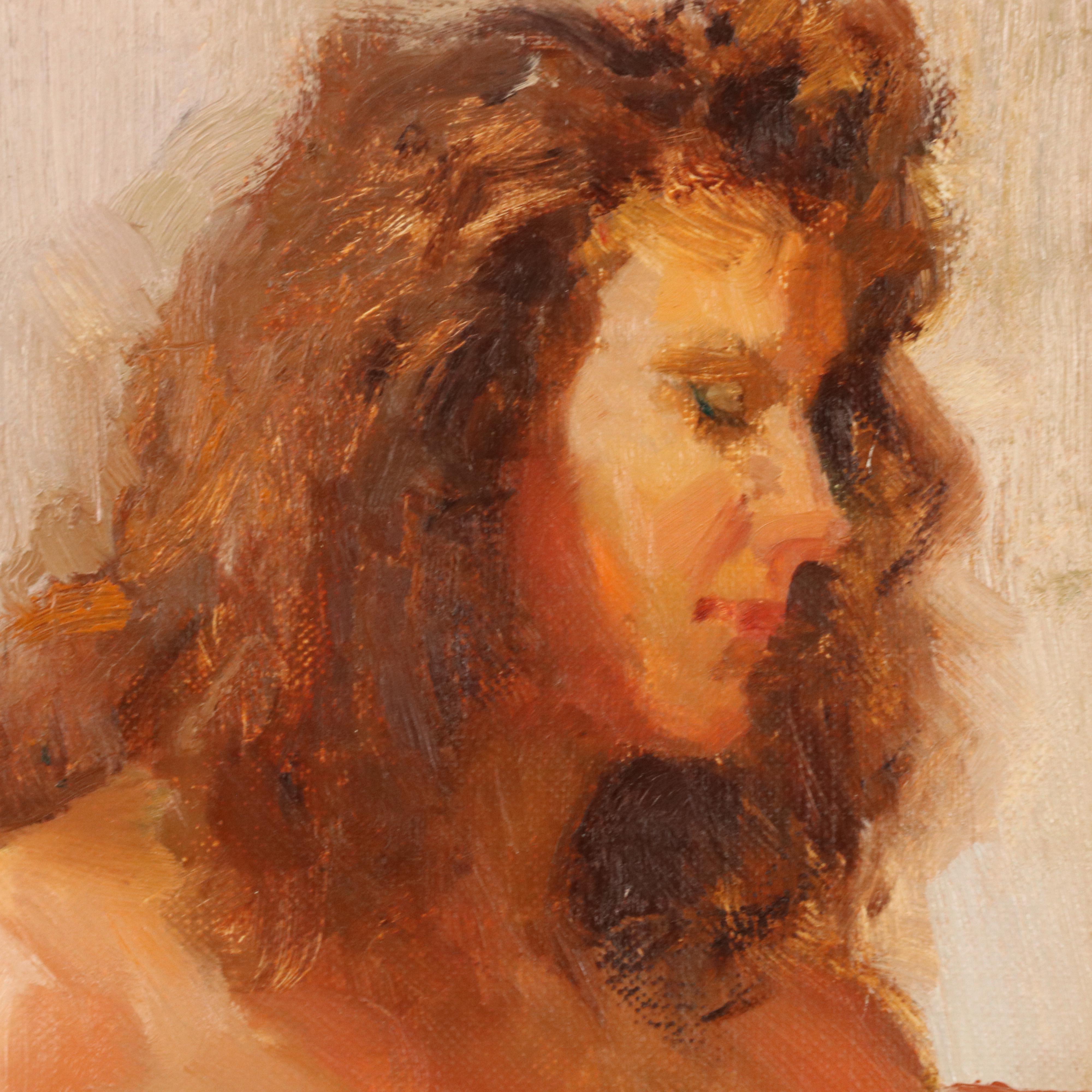 Louis Escobedo Oil Figure Painting "Copper," Circa 2000