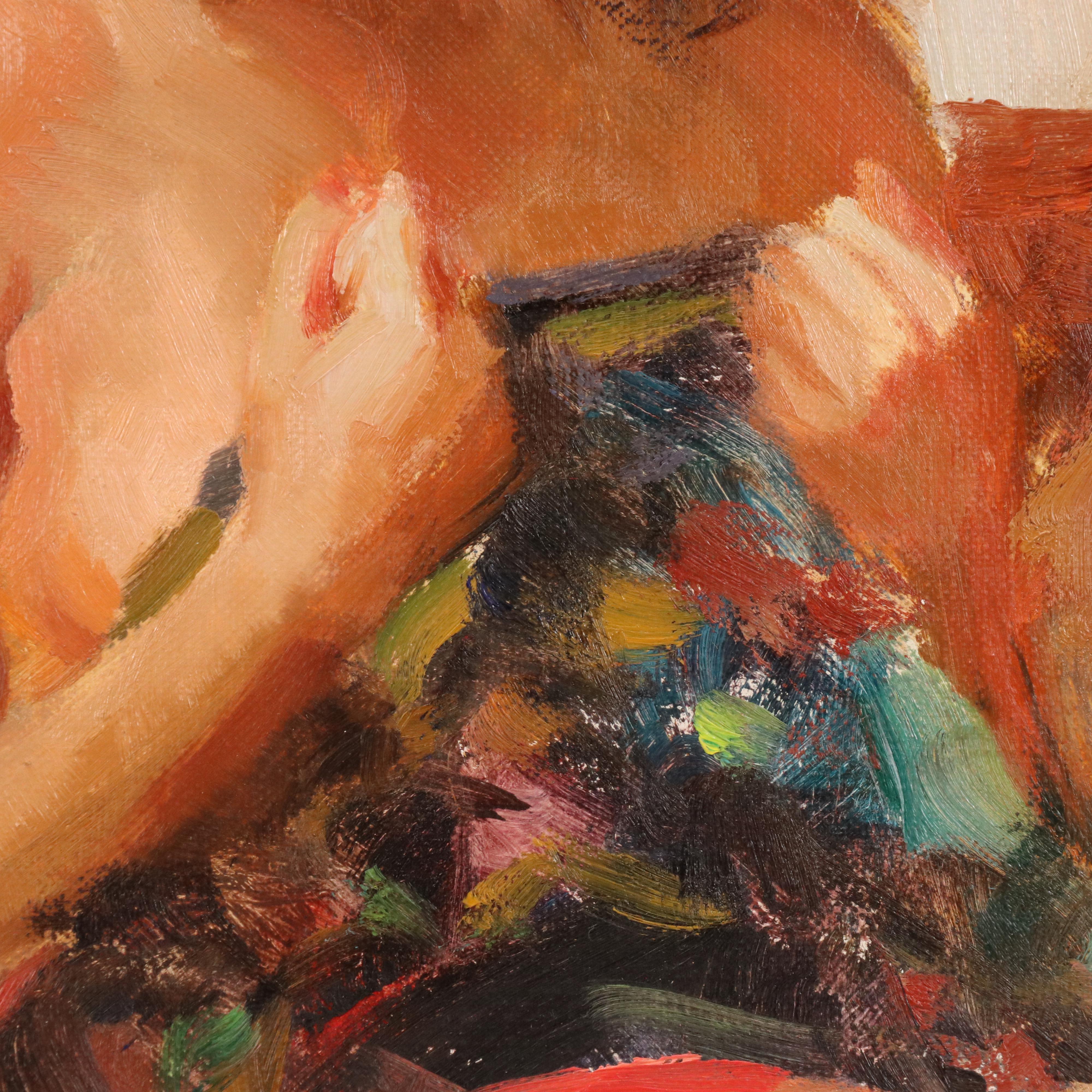 Louis Escobedo Oil Figure Painting "Copper," Circa 2000