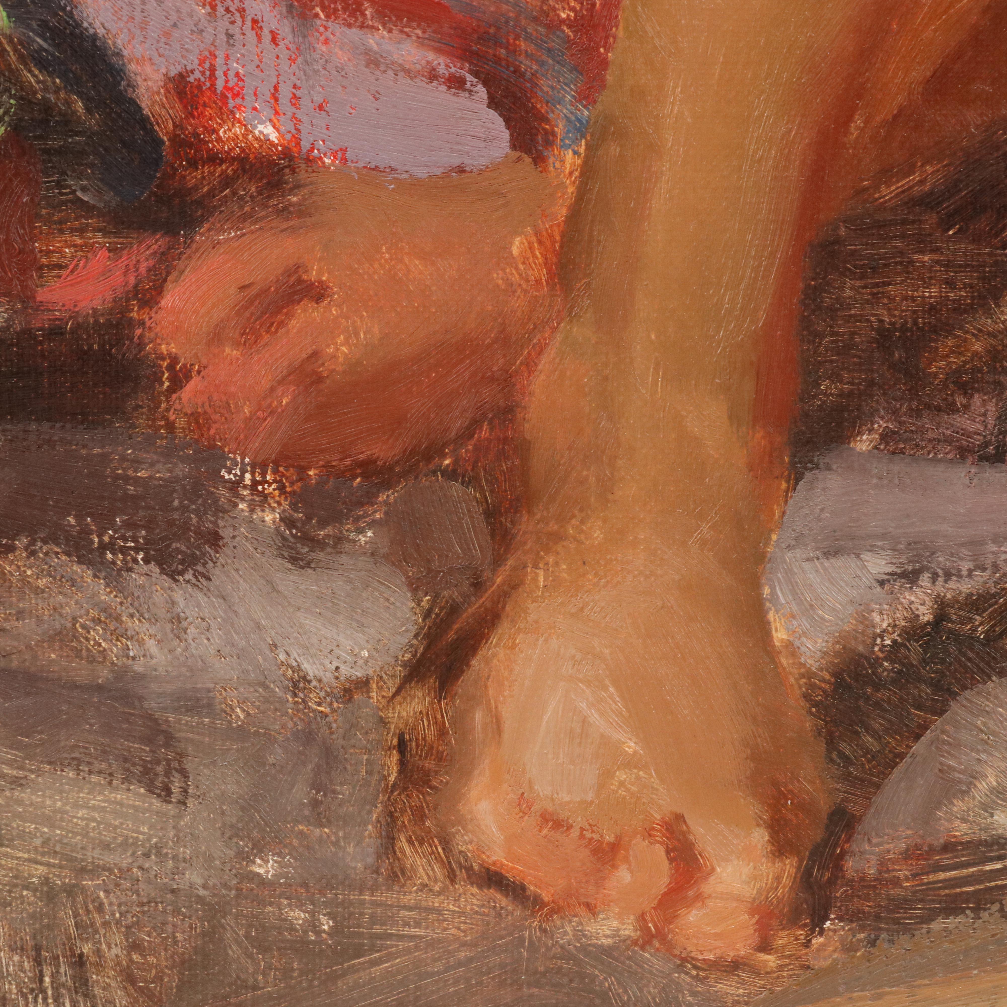 Louis Escobedo Oil Figure Painting "Copper," Circa 2000