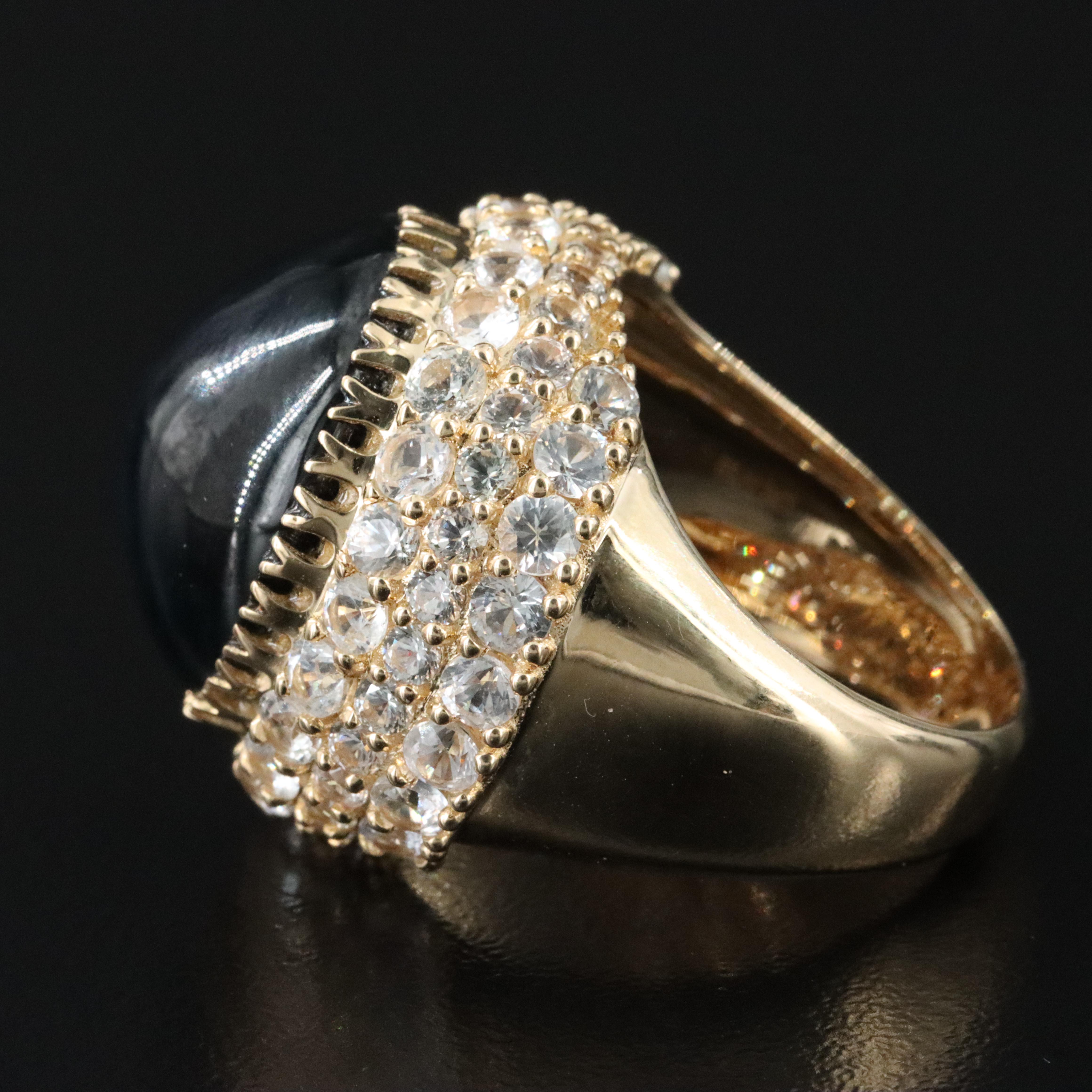 14K 19.76 CT Sapphire and White Sapphire Ring with IGI Jewelry Report