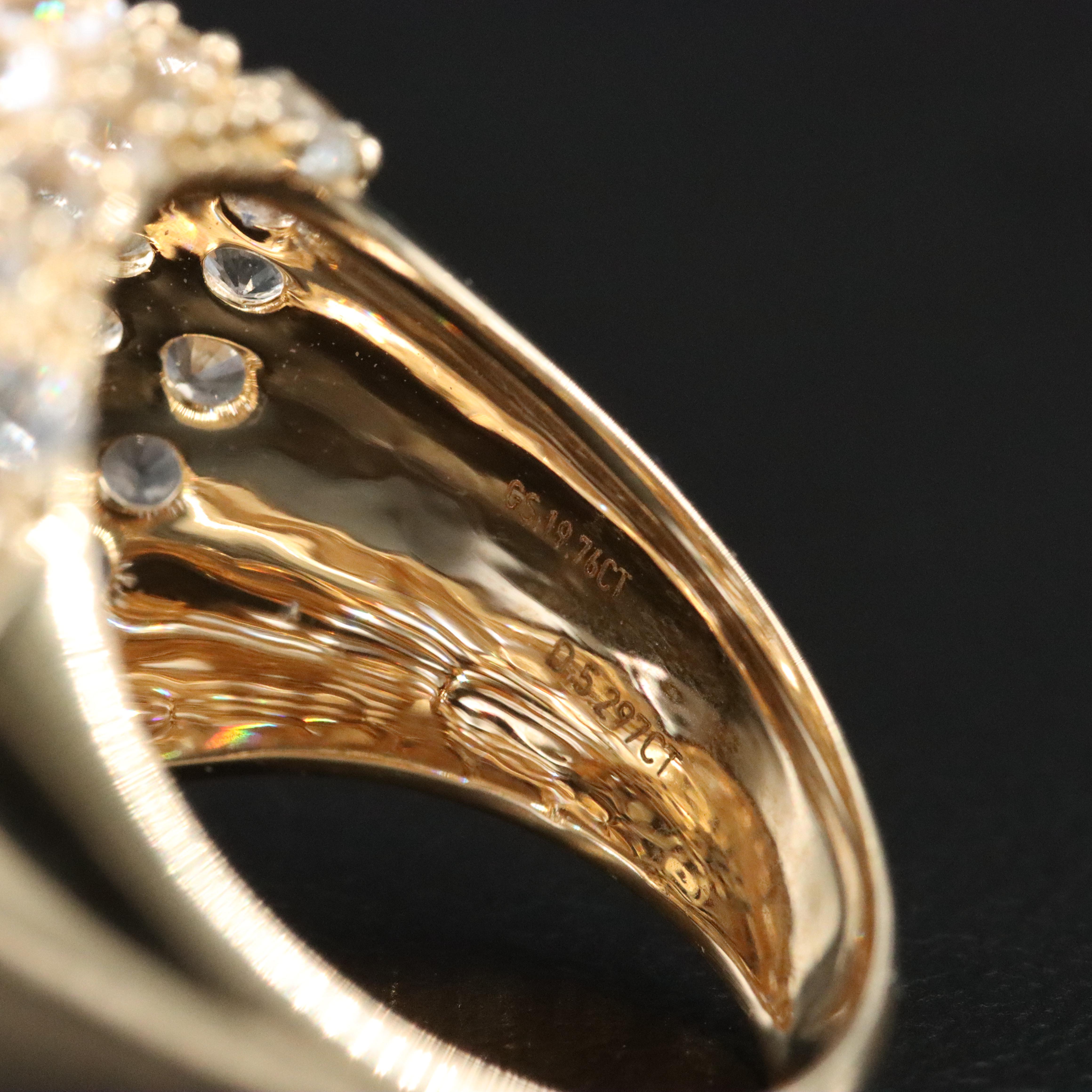 14K 19.76 CT Sapphire and White Sapphire Ring with IGI Jewelry Report