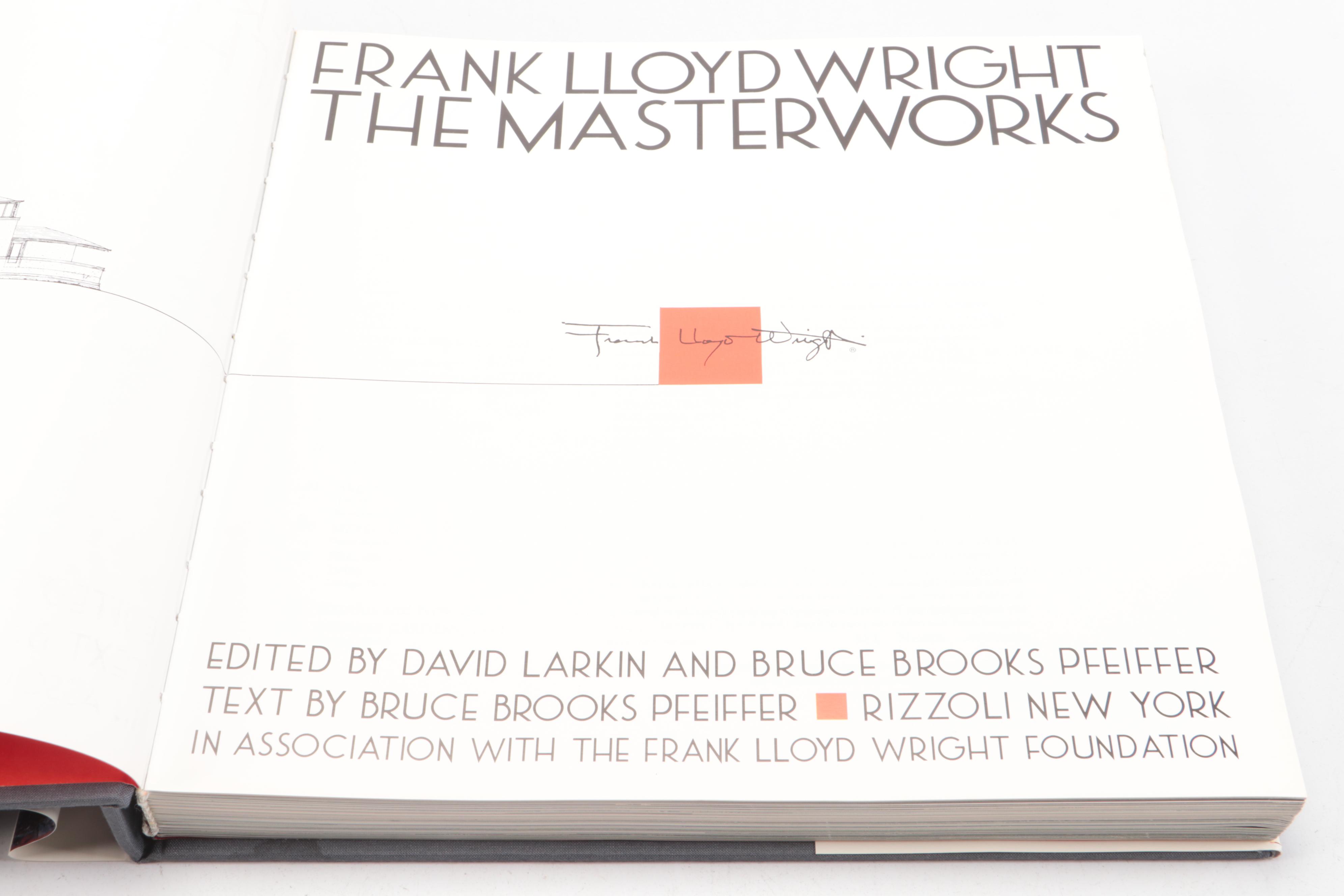 First Edition "Frank Lloyd Wright: The Masterworks" Edited by David Larkin, 1993