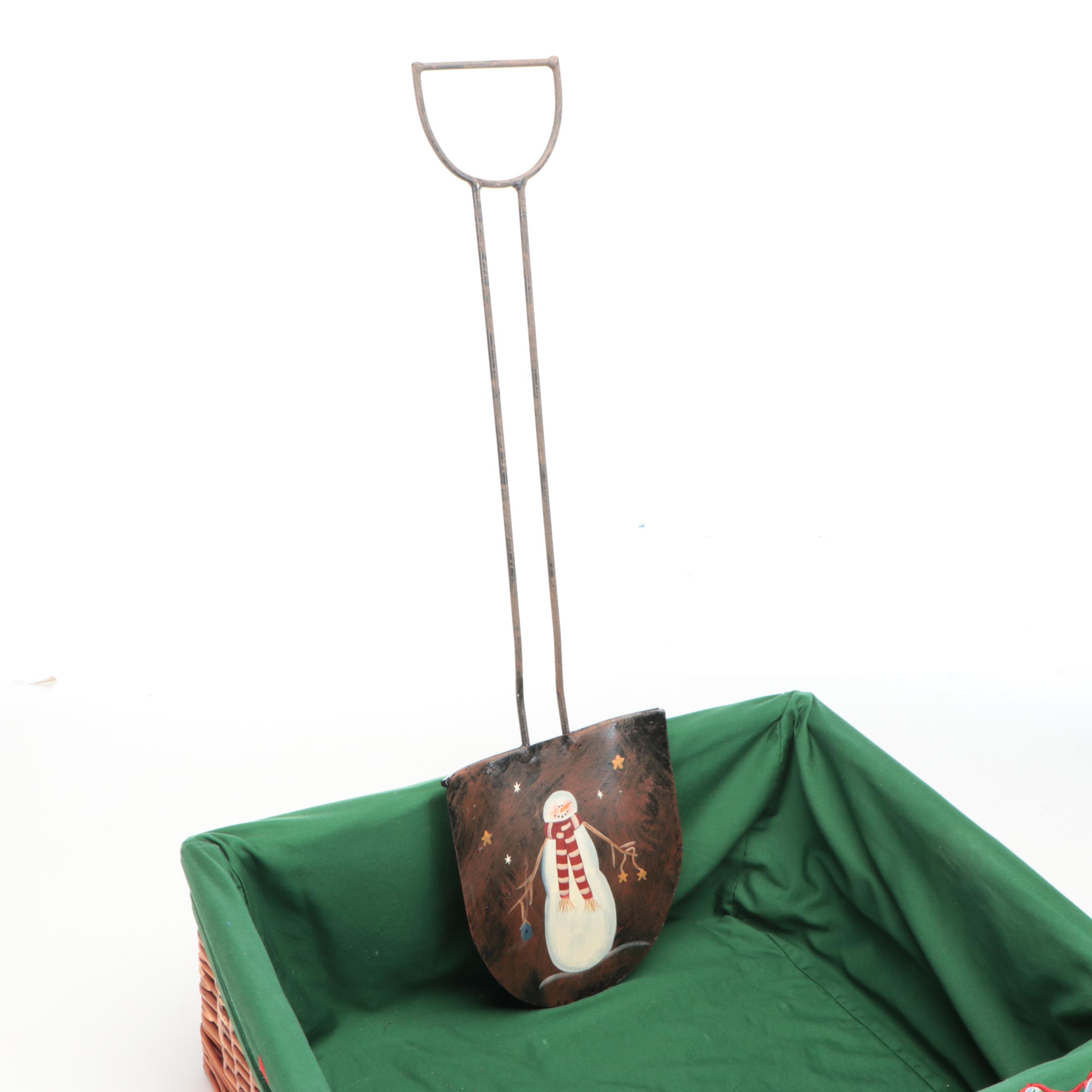 Primitive Style Christmas Sled, Table, Miniature Tree, Pillows and More