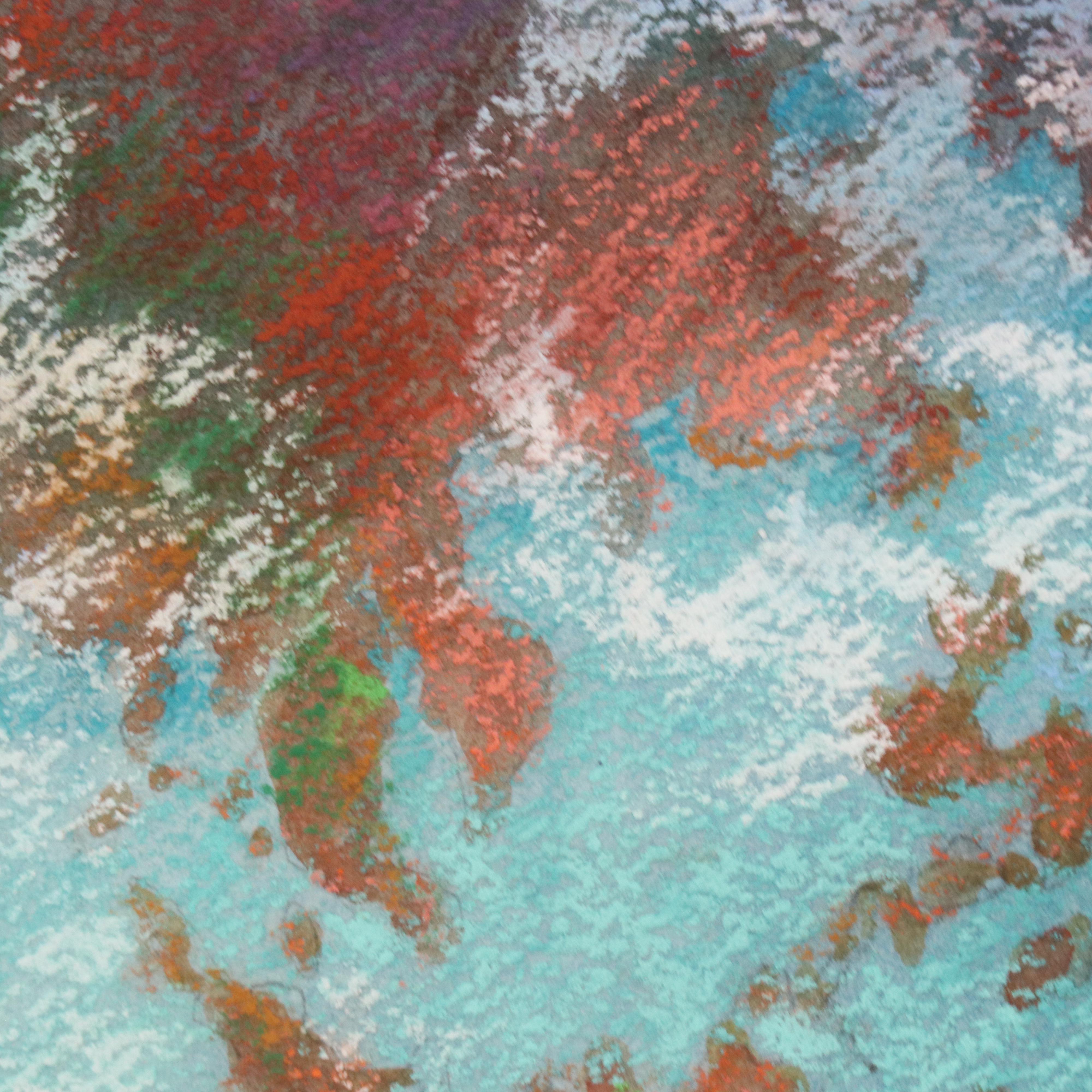 Roberta Smith Surrealist Pastel Drawing "First Glimpse," 1992