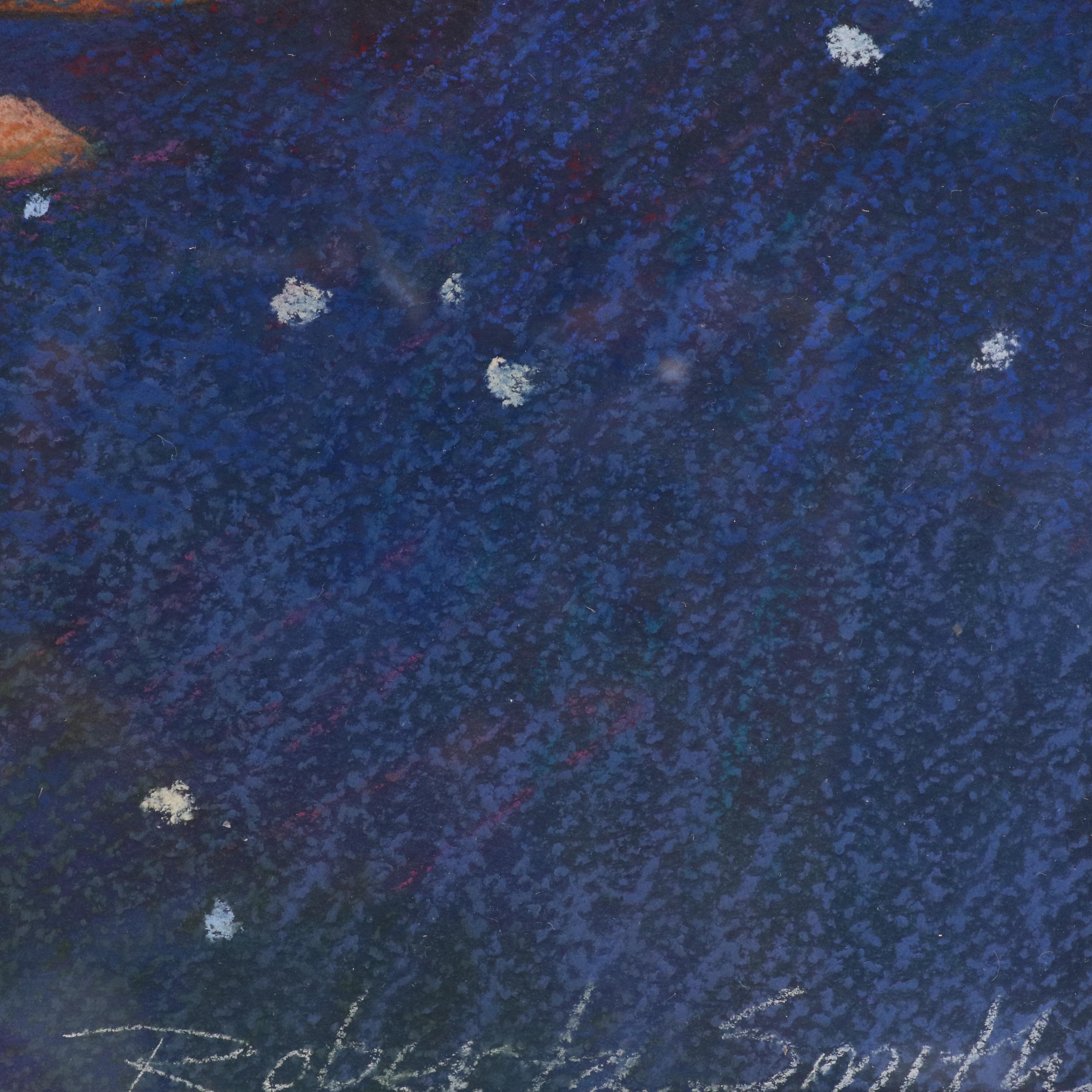 Roberta Smith Surrealist Pastel Drawing "First Glimpse," 1992