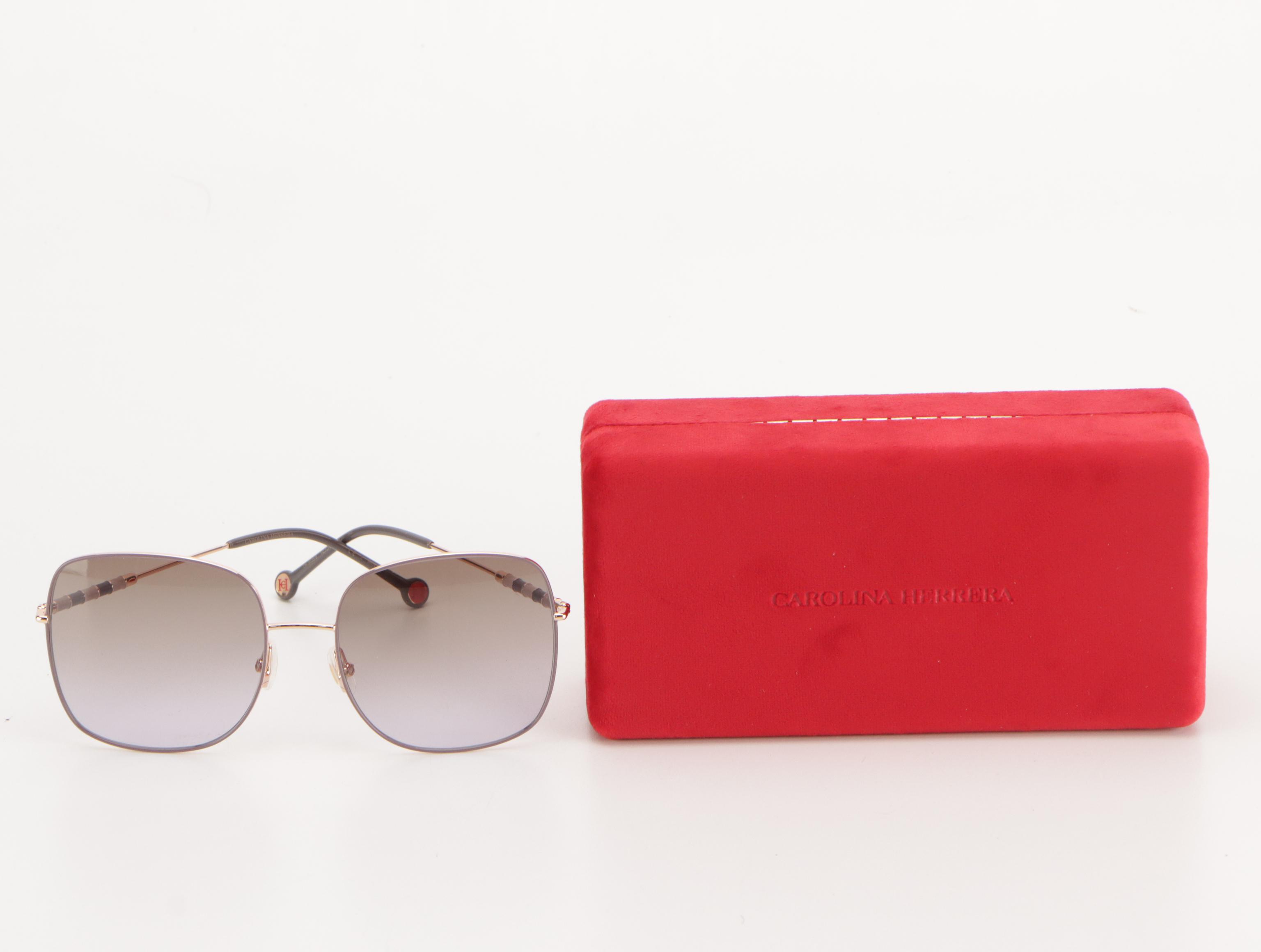 Carolina Herrera CH 0035/S HZJQR Square Sunglasses in Case
