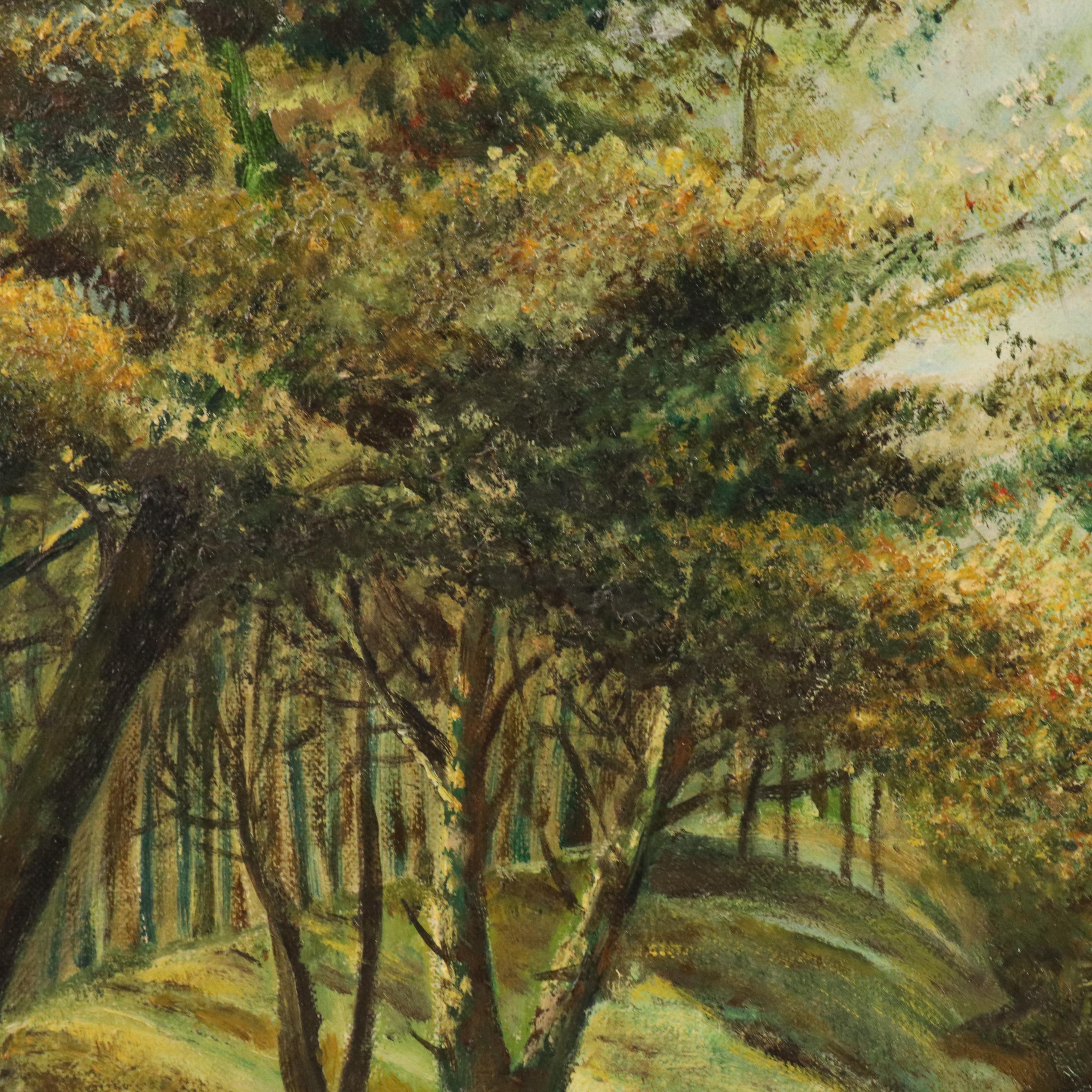 H. Ruessink Woodland Landscape Oil Painting