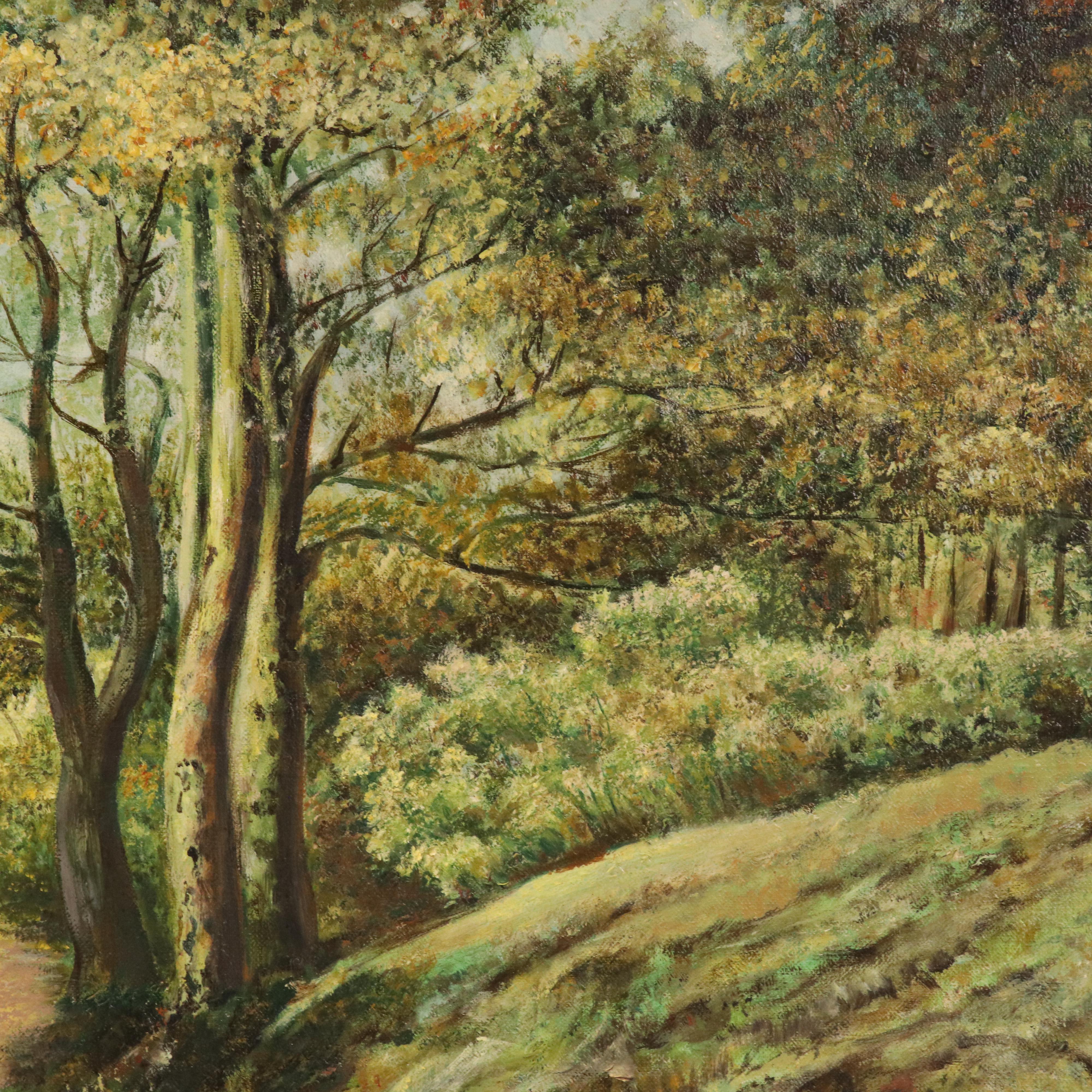 H. Ruessink Woodland Landscape Oil Painting